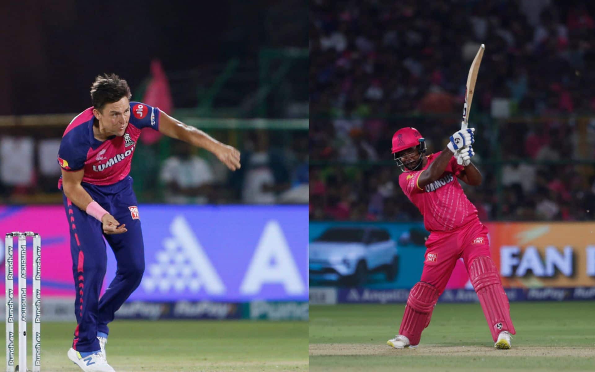 Trent Boult and Sanju Samson would be crucial for RR in IPL 2024 [AP Photos]