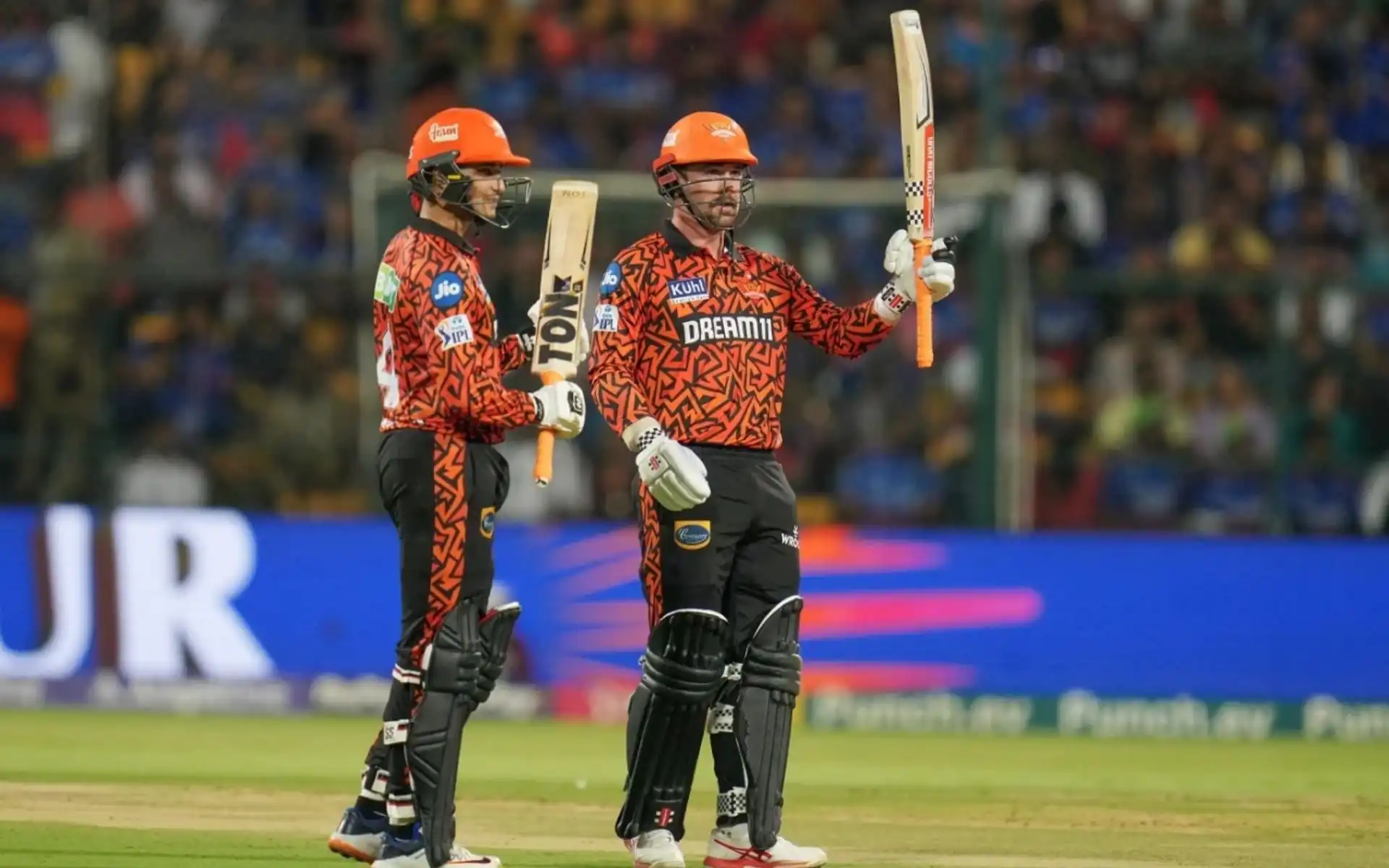 Travis Head and Abhishek Sharma shared 108 for the opening wicket (BCCI)