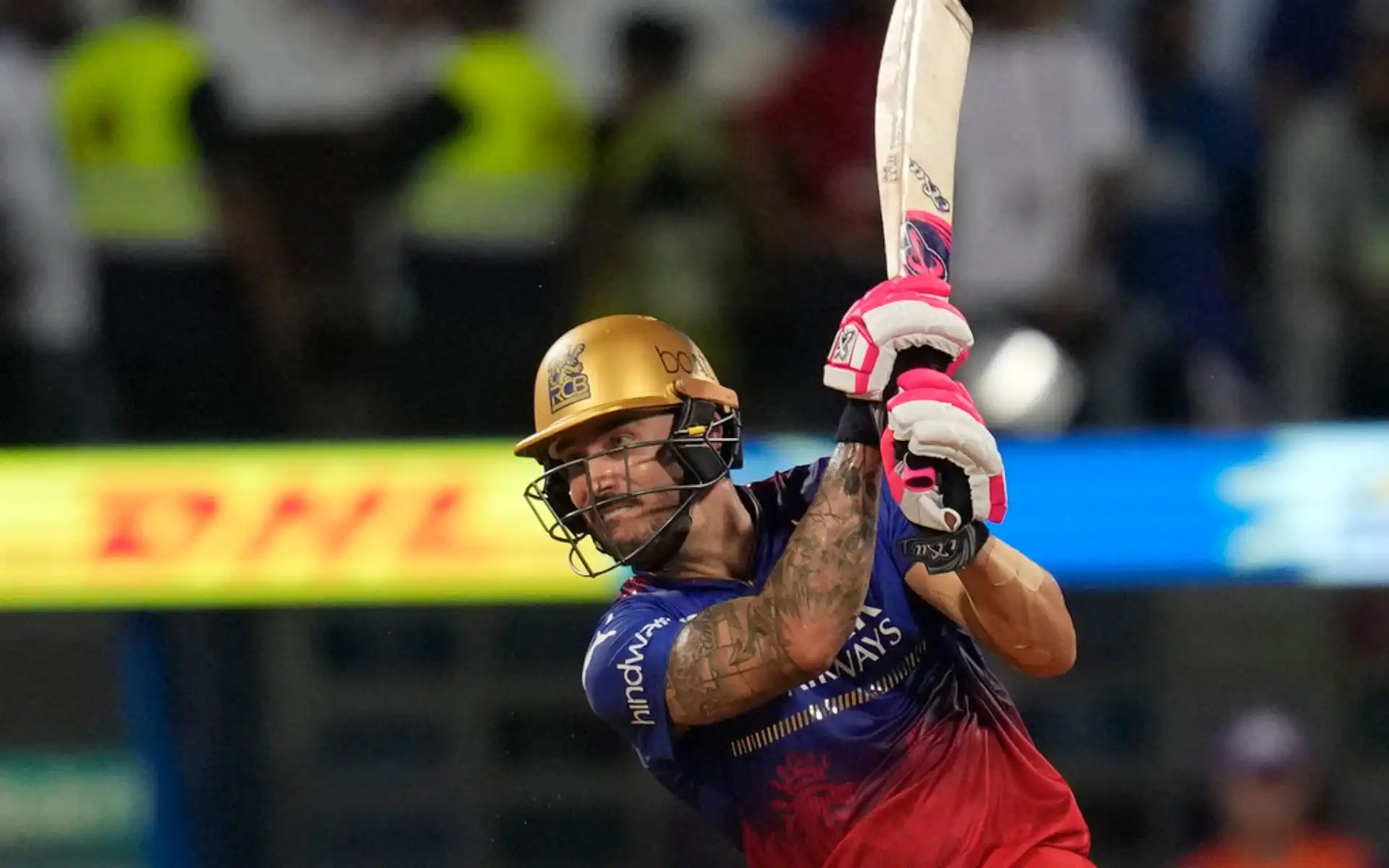 Faf du Plessis was a man on mission against SRH on Monday (AP)
