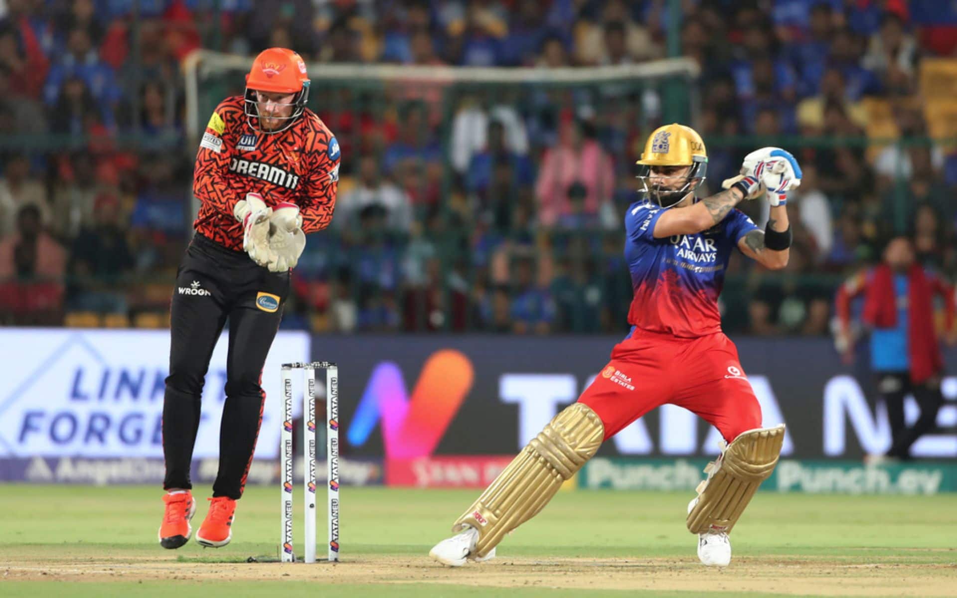 Virat Kohli leads RCB charge vs SRH in IPL 2024 (AP Photo)
