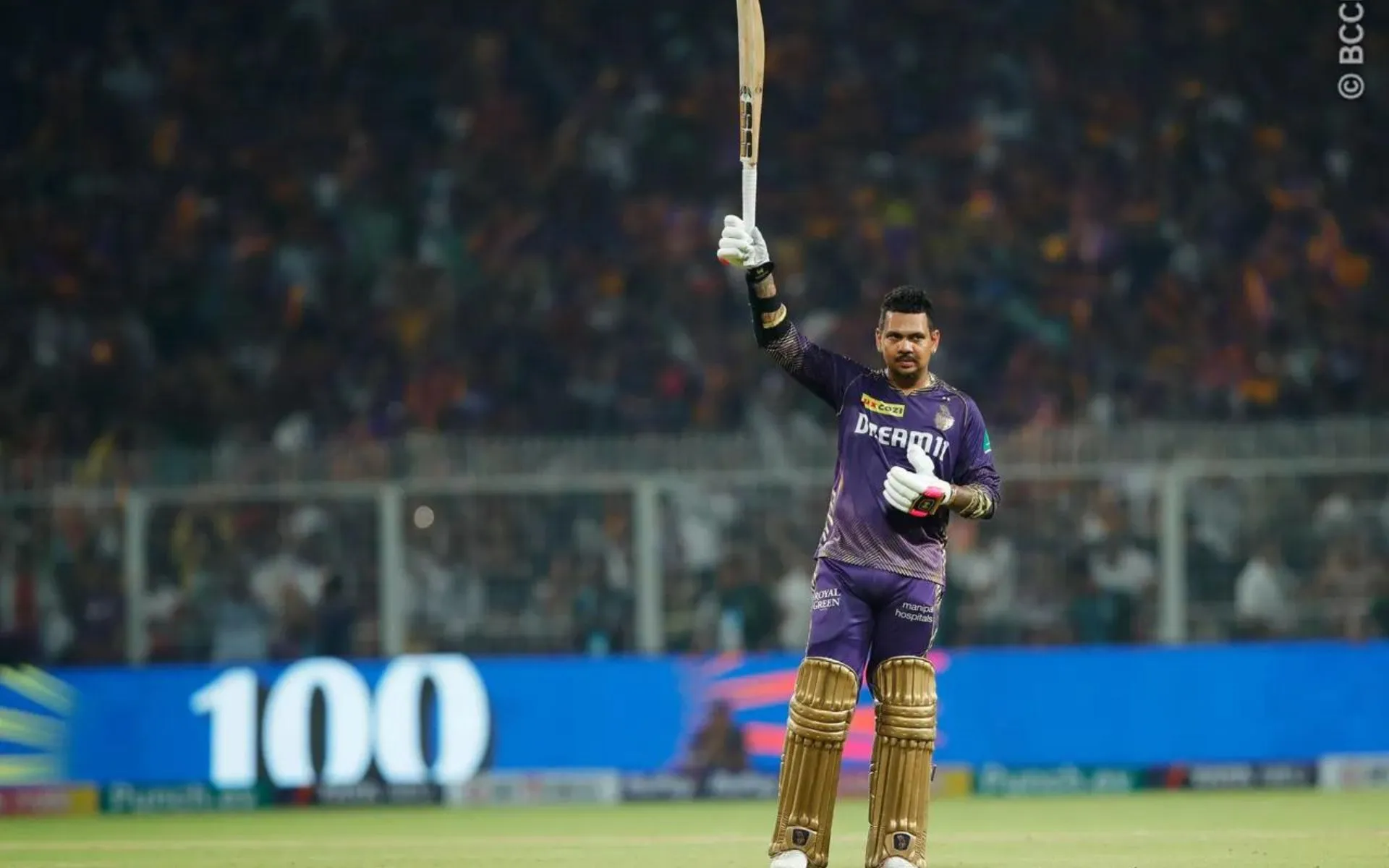 Sunil Narine scored century against RR (iplt20)