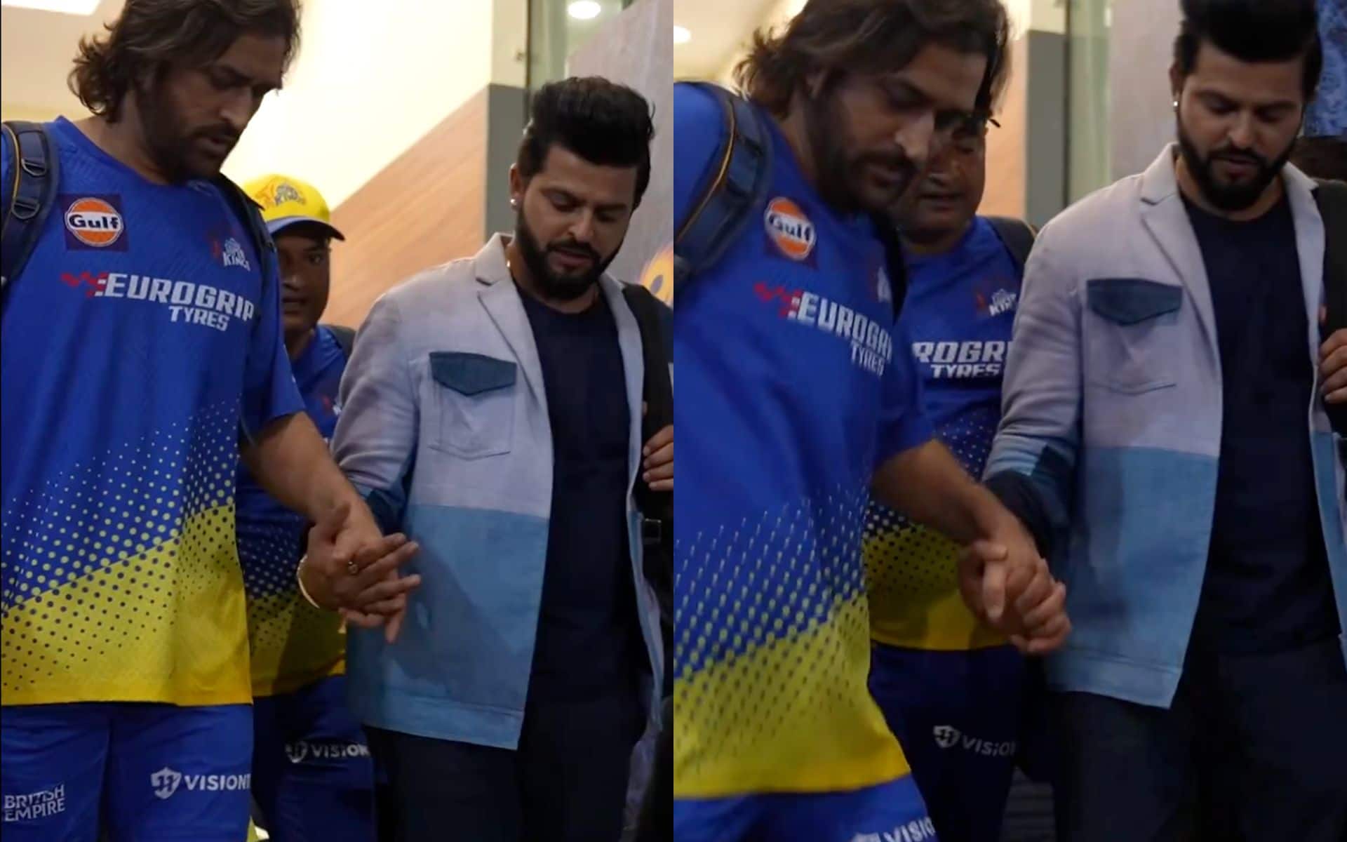 Dhoni and Raina coming out of Wankhede after MI vs CSK game (x.com)