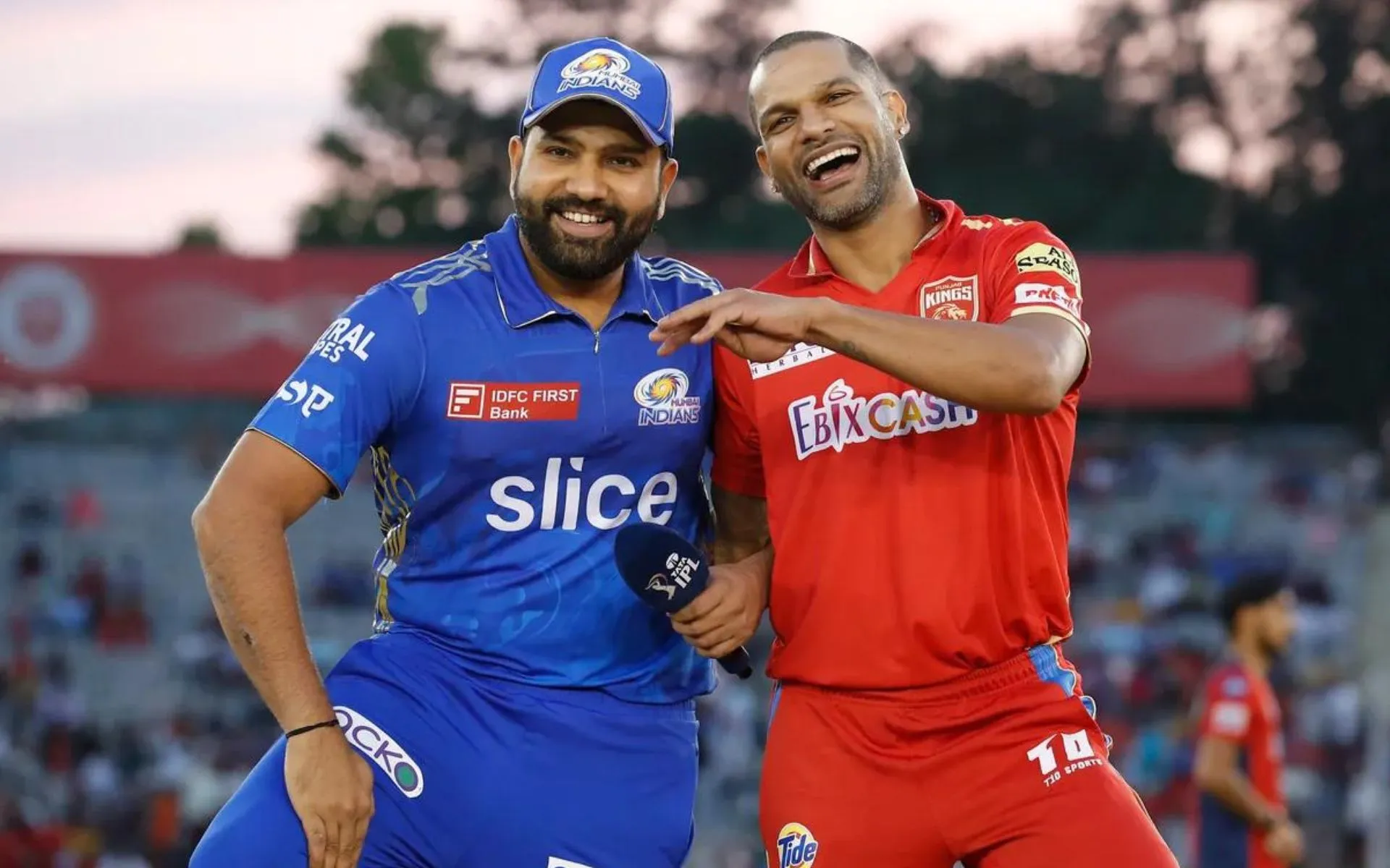 Rohit Sharma and Shikhar Dhawan during toss in IPL 2023 [iplt20.com]