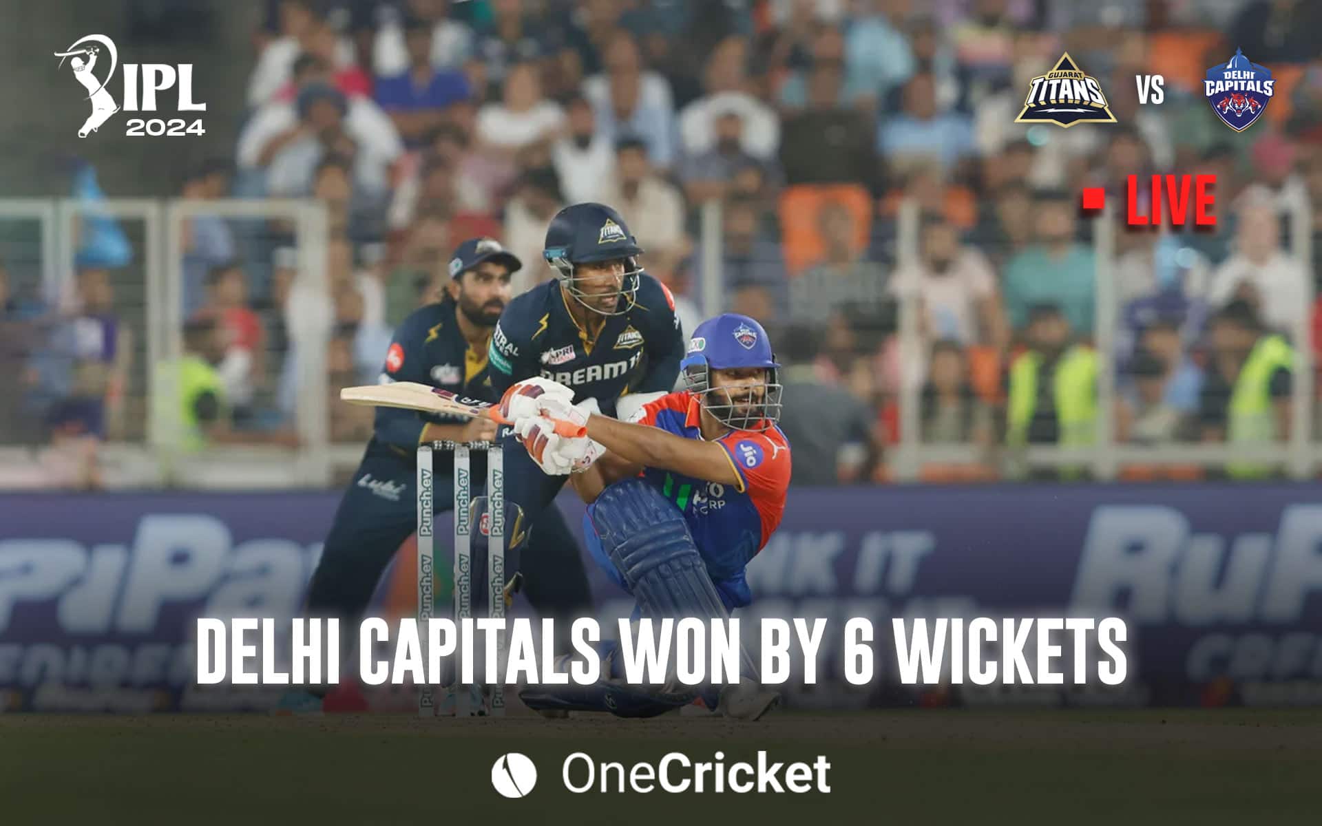 DC win against GT at Ahmedabad (OneCricket)
