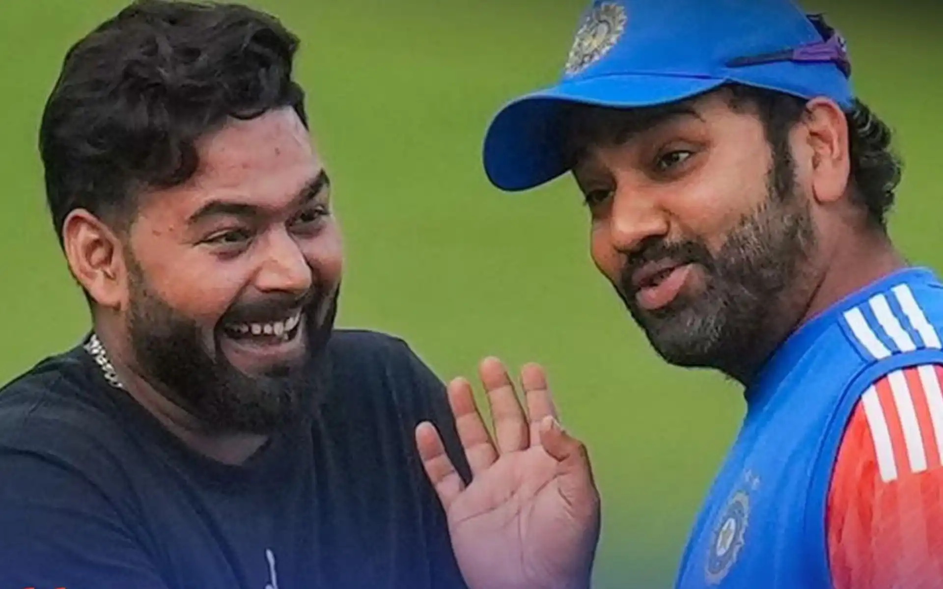 Rishabh Pant shares a laugh with Rohit Sharma (x.com)