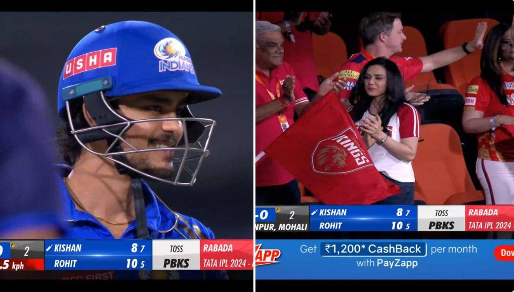 Zinta elated after Kishan's wicket [X]