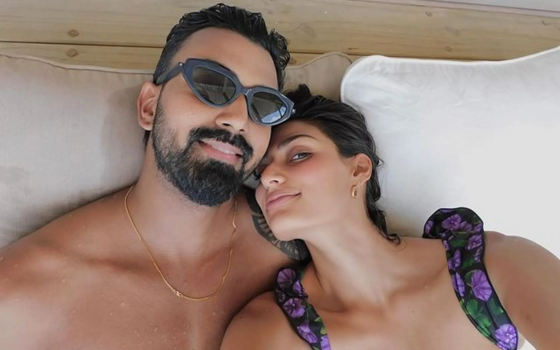 KL Rahul and Athiya Shetty [X]
