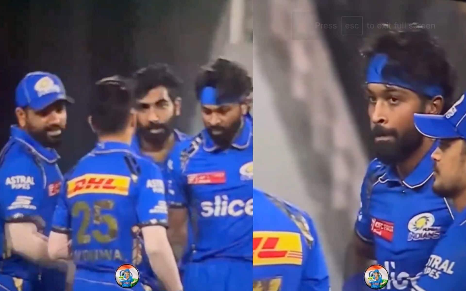 Hardik Pandya looked visibly clueless as Rohit guided the team vs PBKS 
