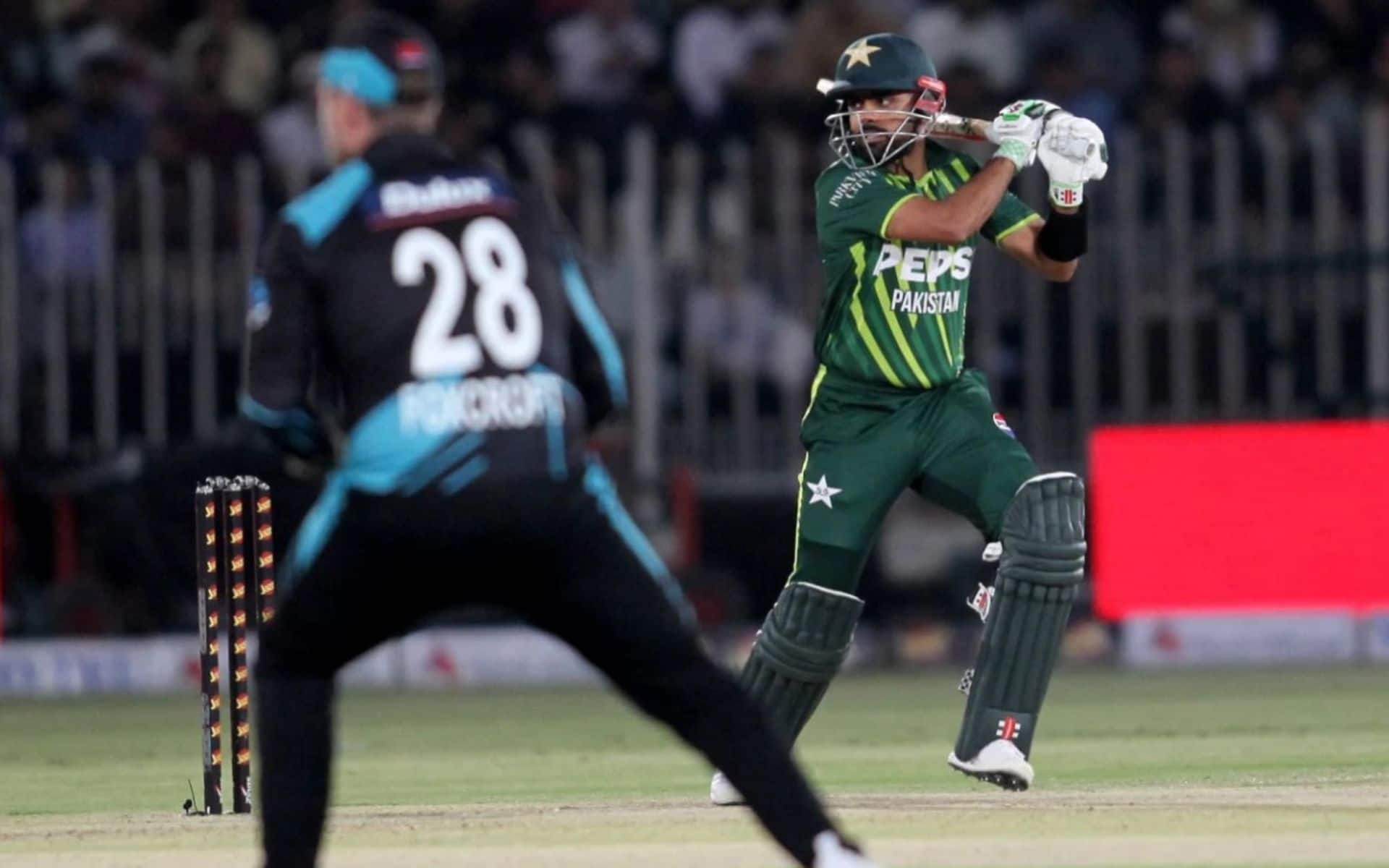 Babar Azam in action against New Zealand in second T20I (BCCI)
