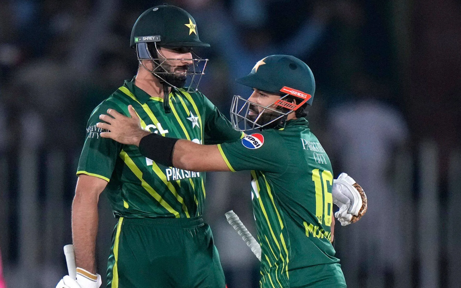 Rizwan scored 45 runs in securing victory against NZ on Saturday (AP)