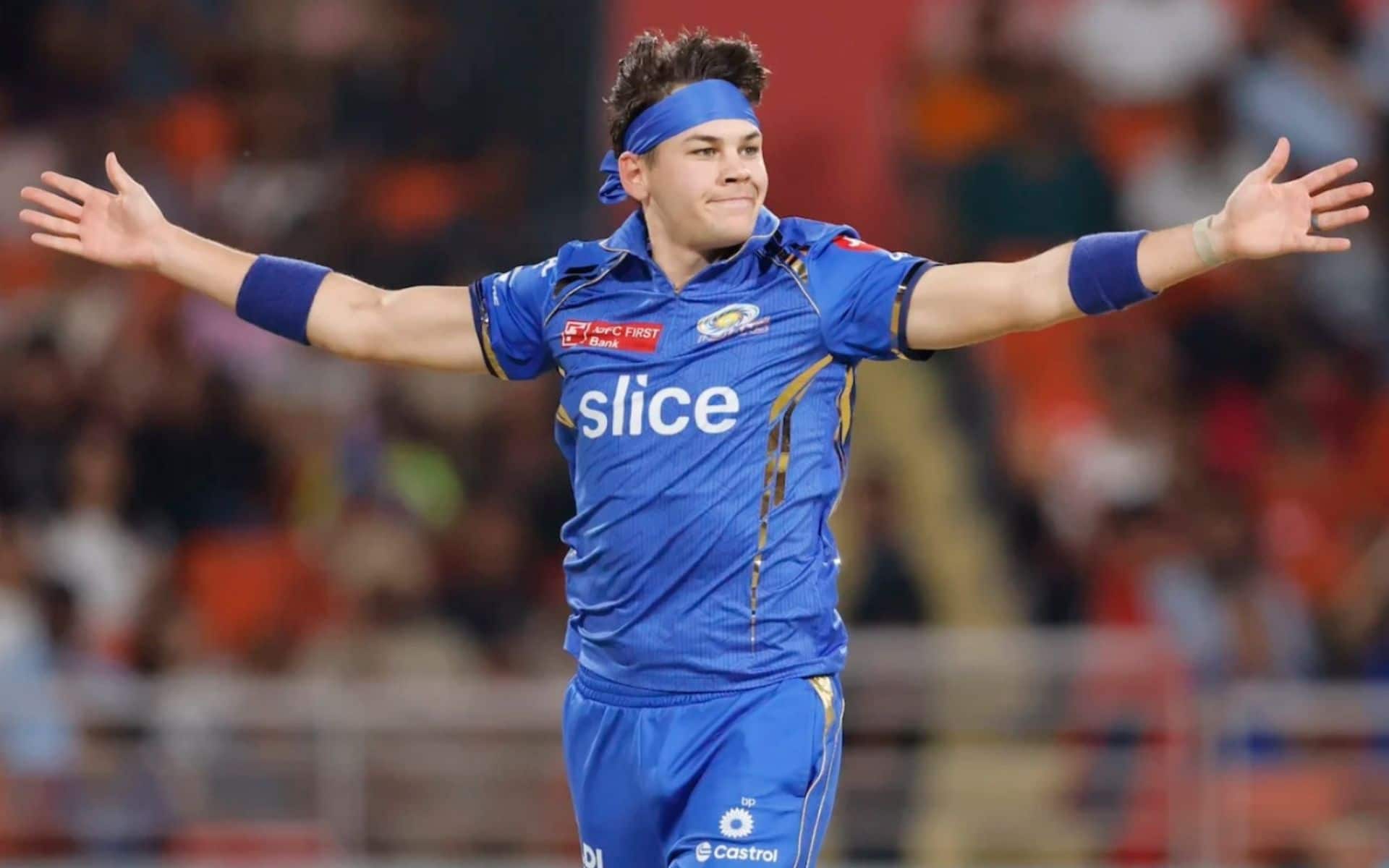 Gerald Coetzee celebrating a wicket in IPL 2024 for Mumbai Indians (BCCI)