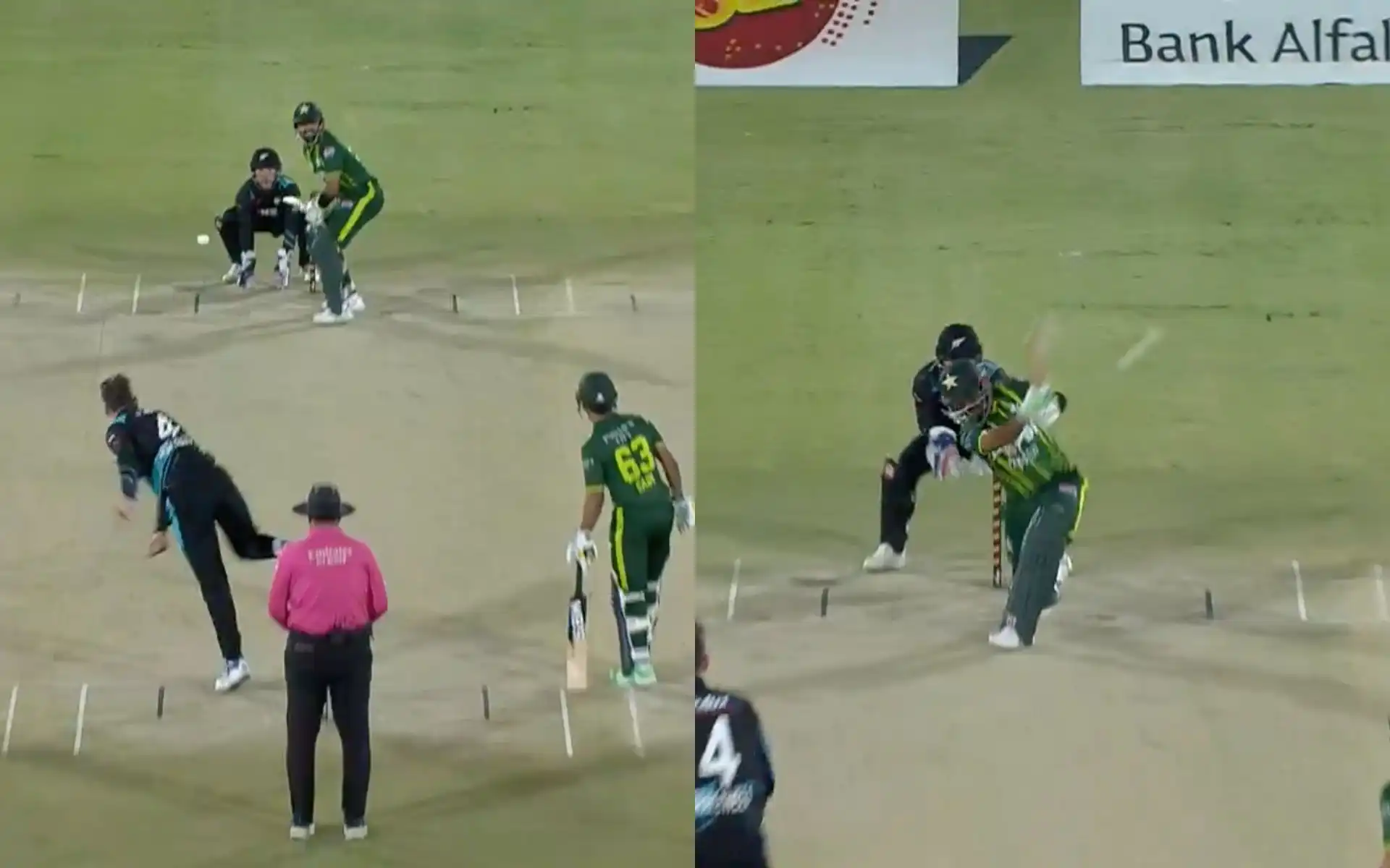 Babar Azam going strong vs Bracewell (X.com)