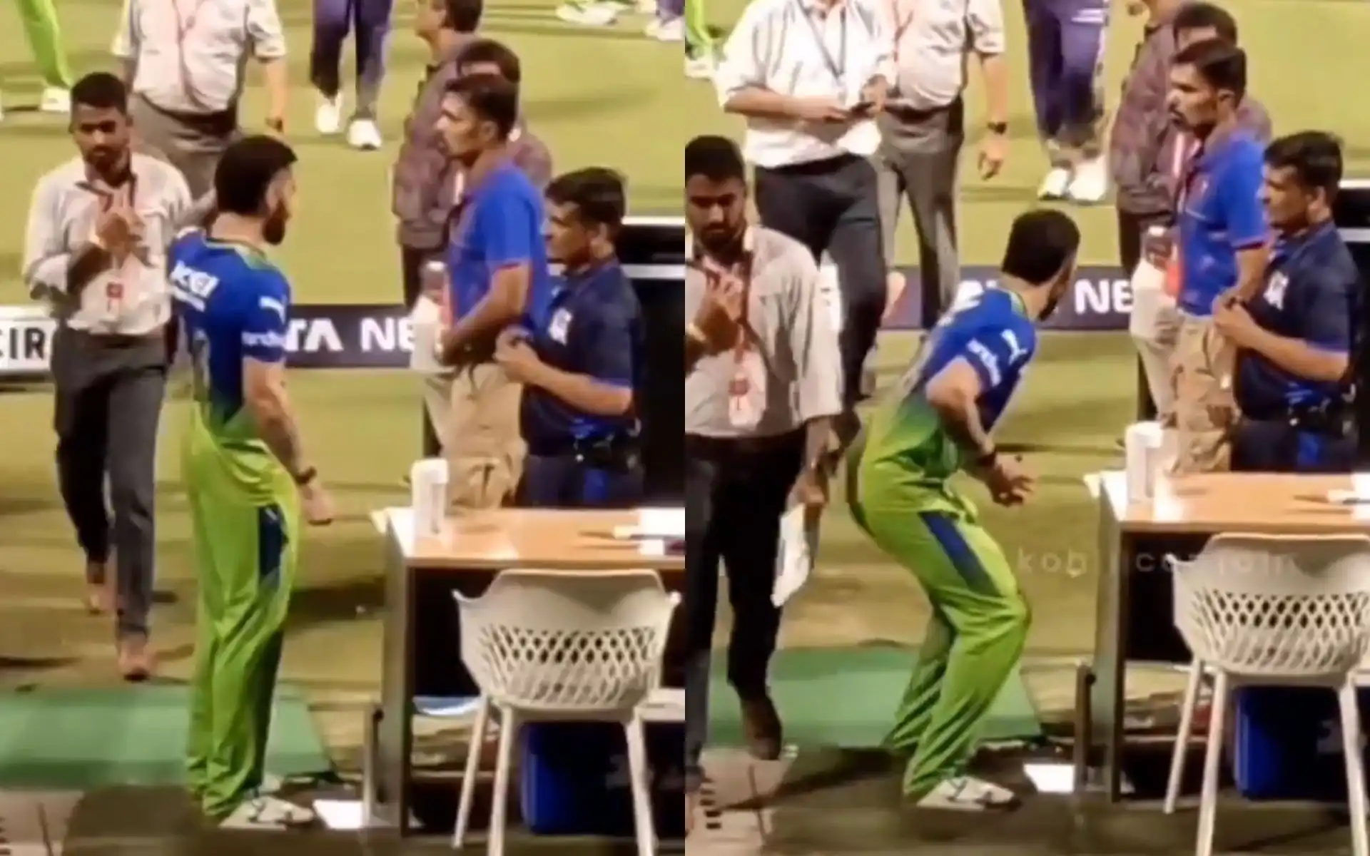 Kohli and umpire having a chat post KKR-RCB clash (x.com)