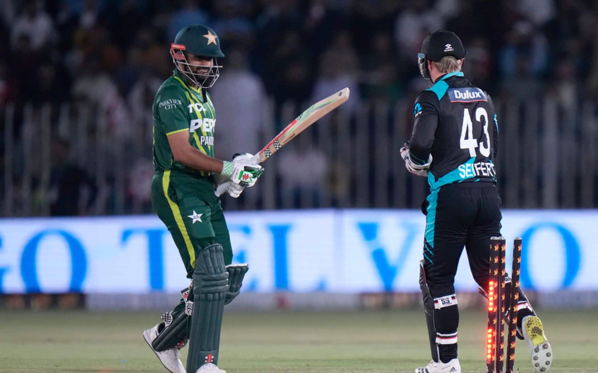 Babar Azam after losing his wicket to PAK vs NZ 2nd T20I (AP Photos)