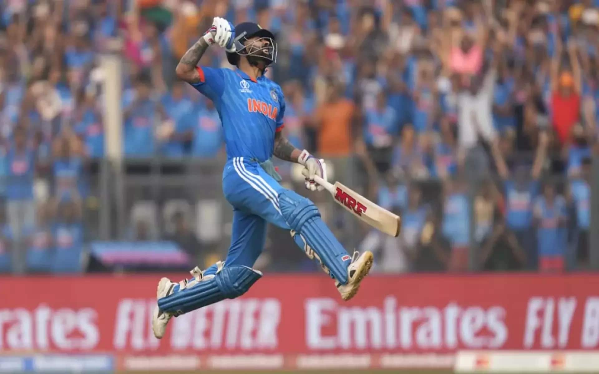 Kohli's 50th ODI hundred was scored in front of a jam-packed Wankhede crowd (x.com)
