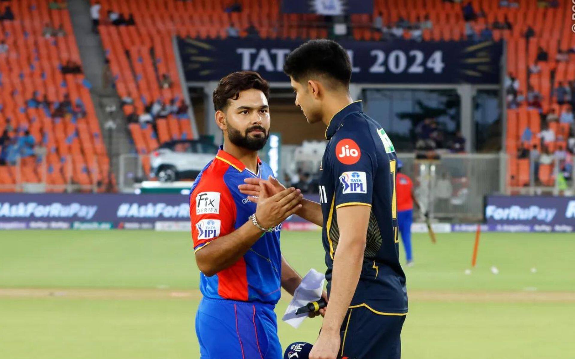 Rishabh Pant and Shubman Gill during the toss in IPL 2024 [iplt20.com]