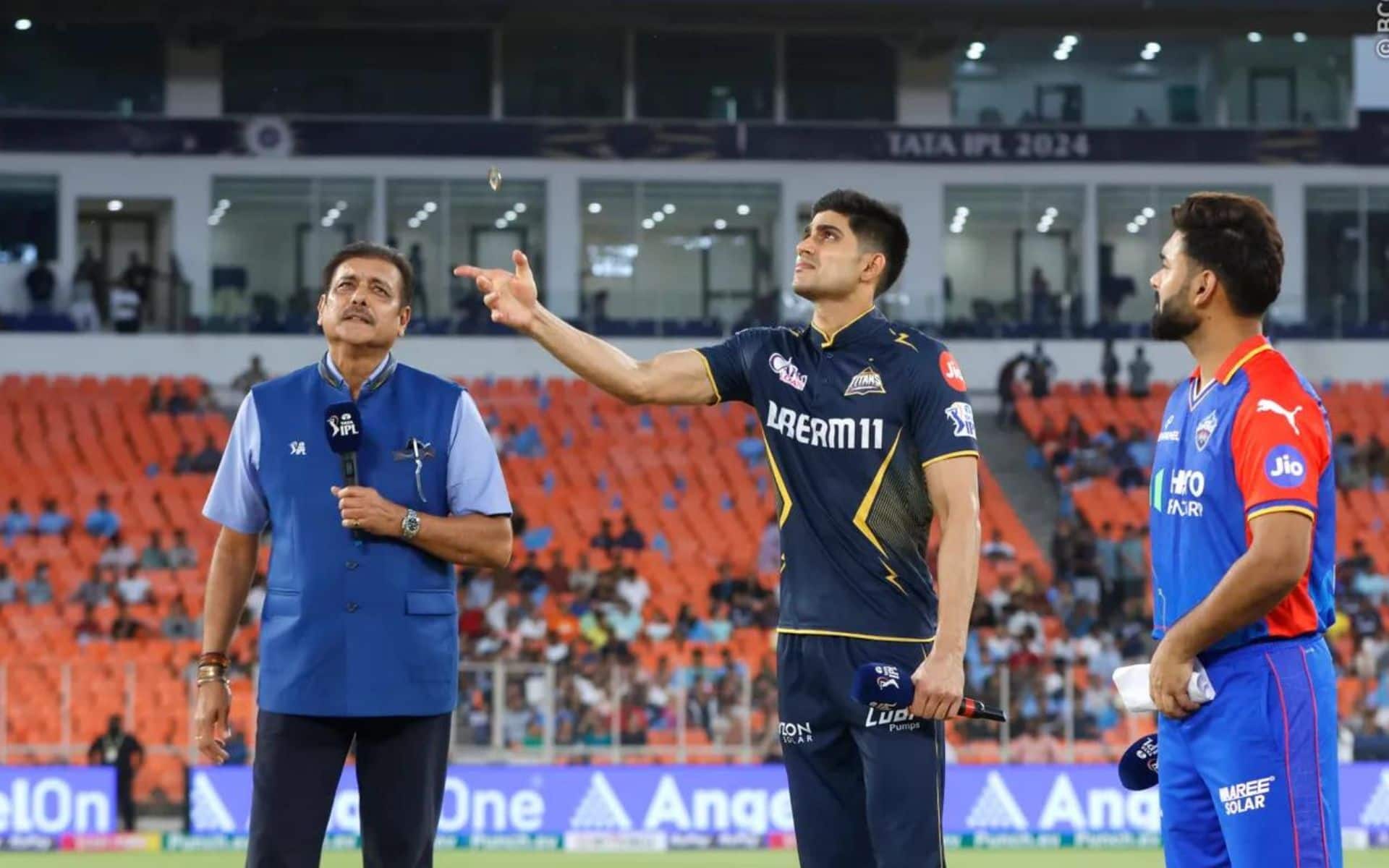 Gill and Pant during the toss in IPL 2024 [iplt20.com]