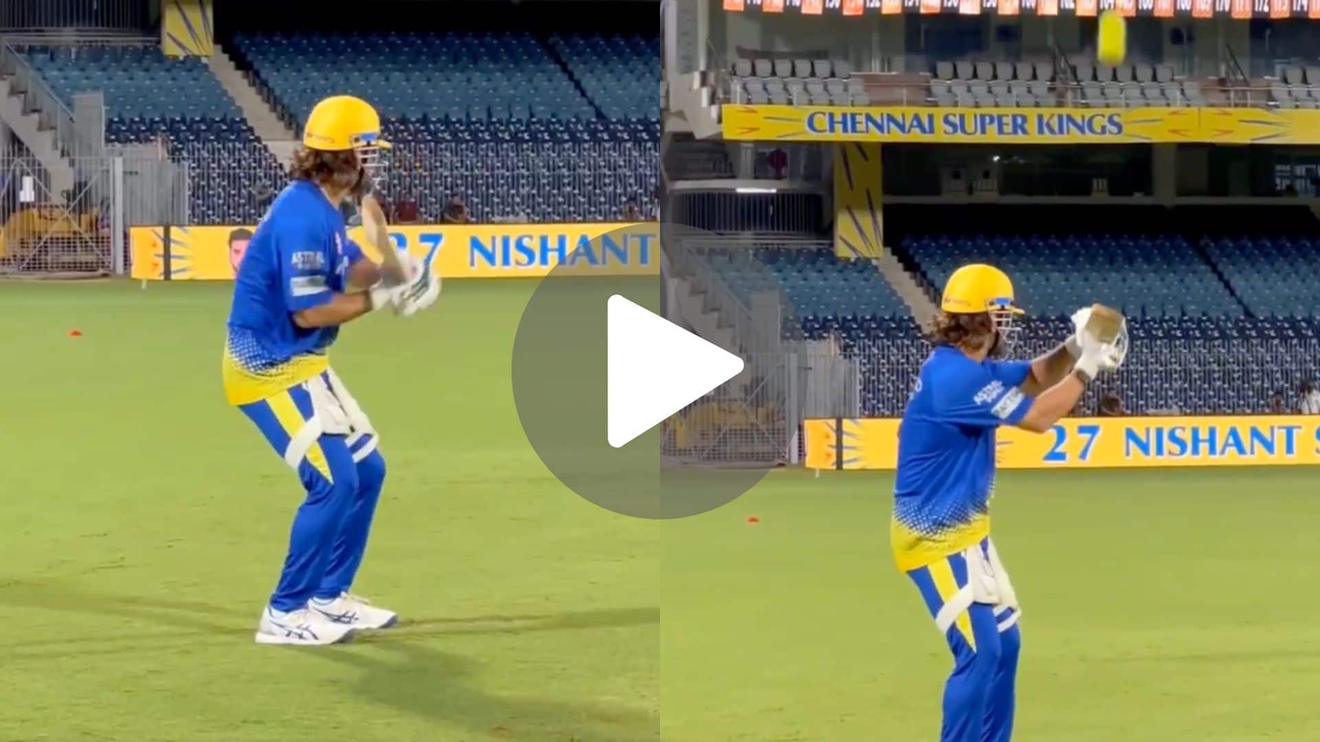[Watch] MS Dhoni Nails No-Look Uppercut In Practice Session Ahead Of CSK vs LSG