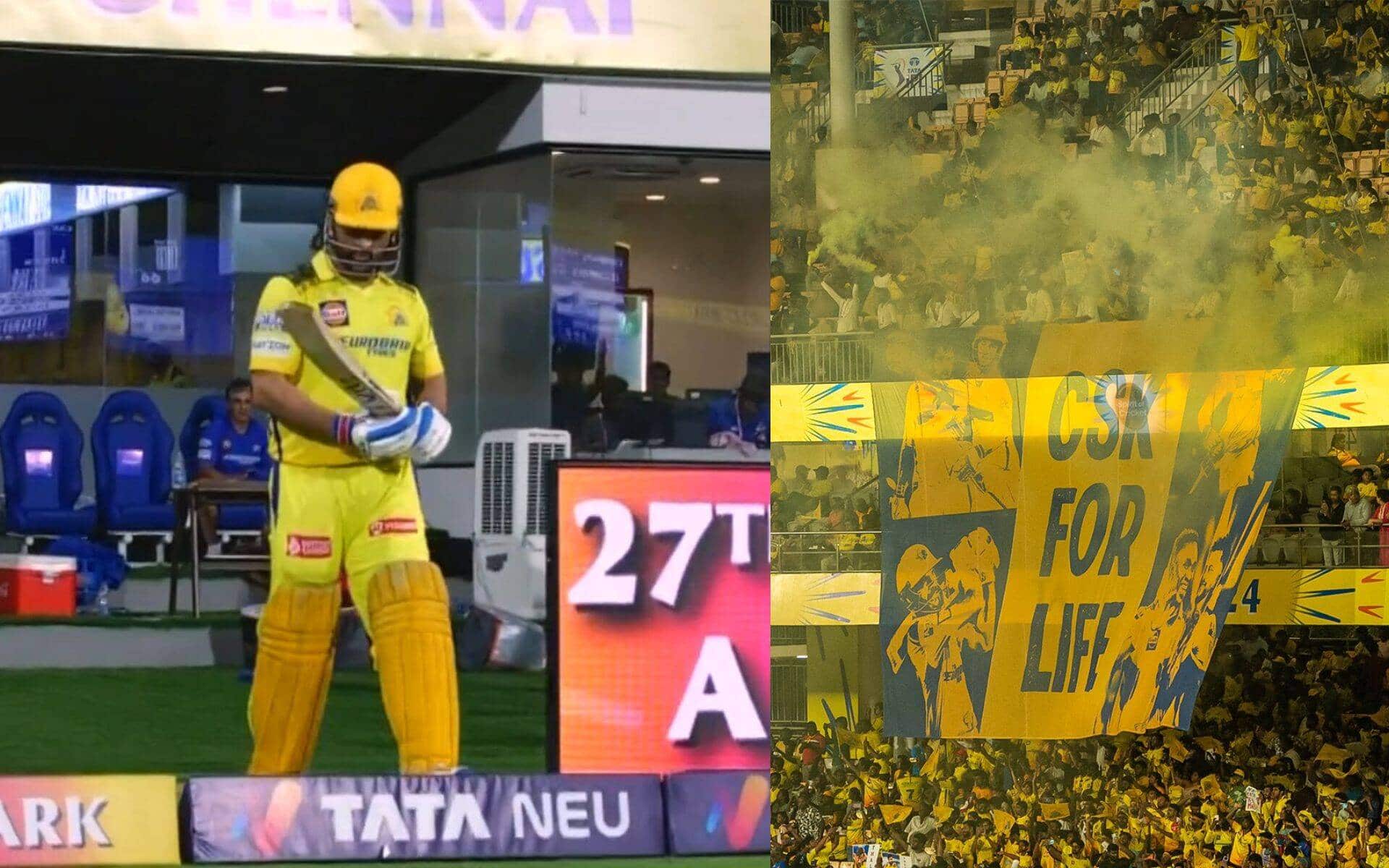 Dhoni's entry at crease for CSK vs LSG in IPL 2024 (x.com)