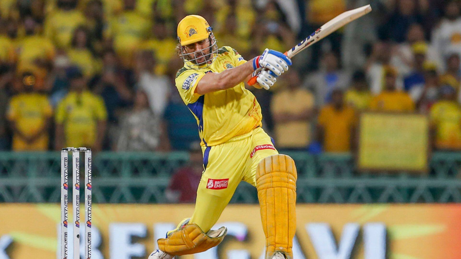 Dhoni hit a four on the only ball he faced [AP]