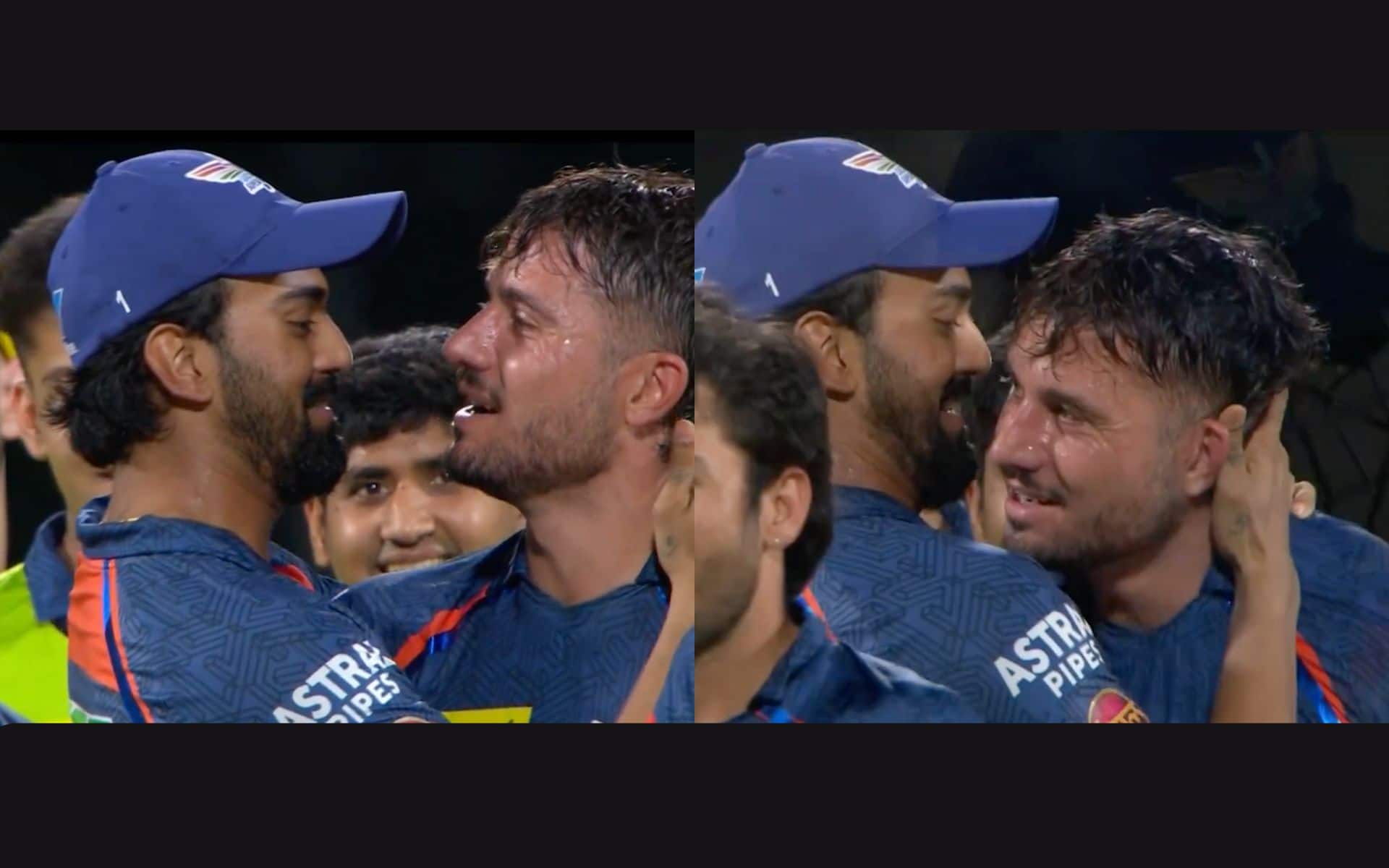 KL Rahul and Marcus Stoinis after breaching Chepauk on Tuesday (X.com)