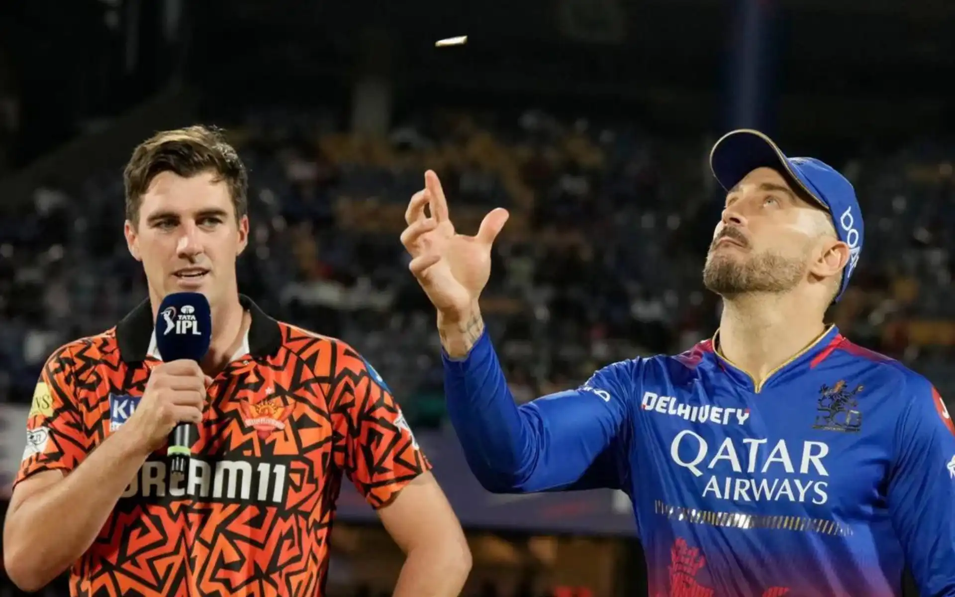 Pat Cummins and Faf du Plessis during toss in IPL 2024 [iplt20.com]