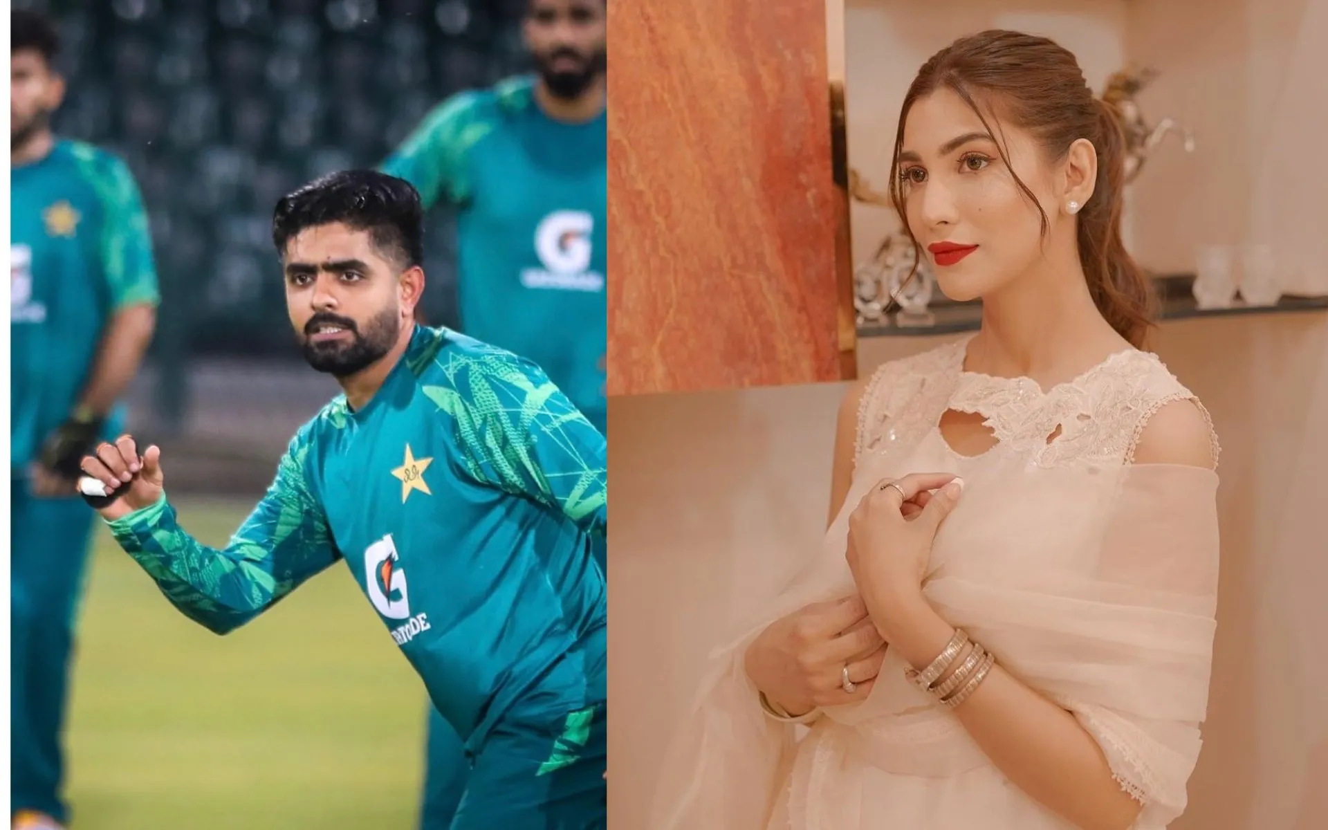 Babar Azam and Nazish Jahangir (x.com)