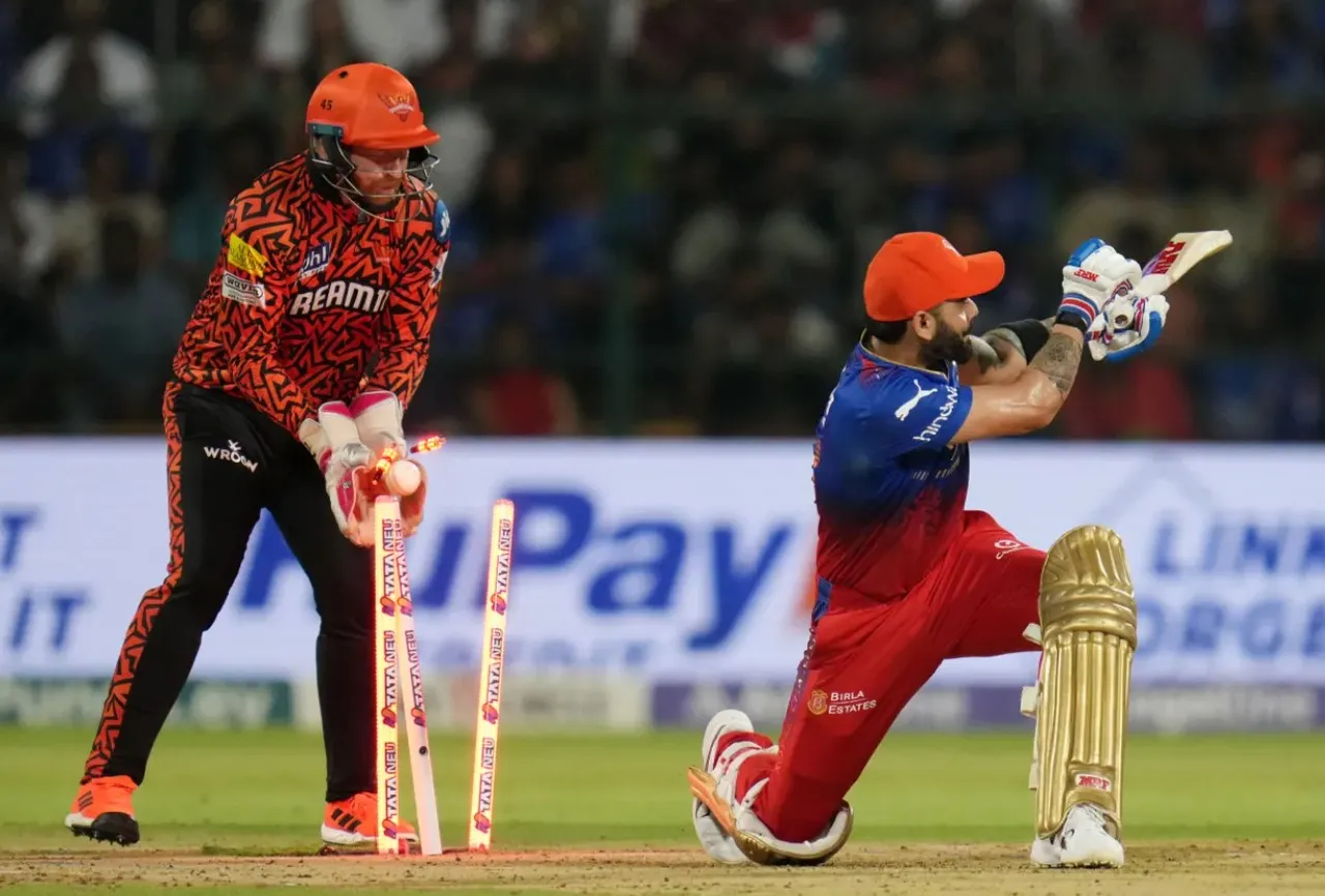 Virat Kohli gets bowled vs SRH (IPLT20.com)