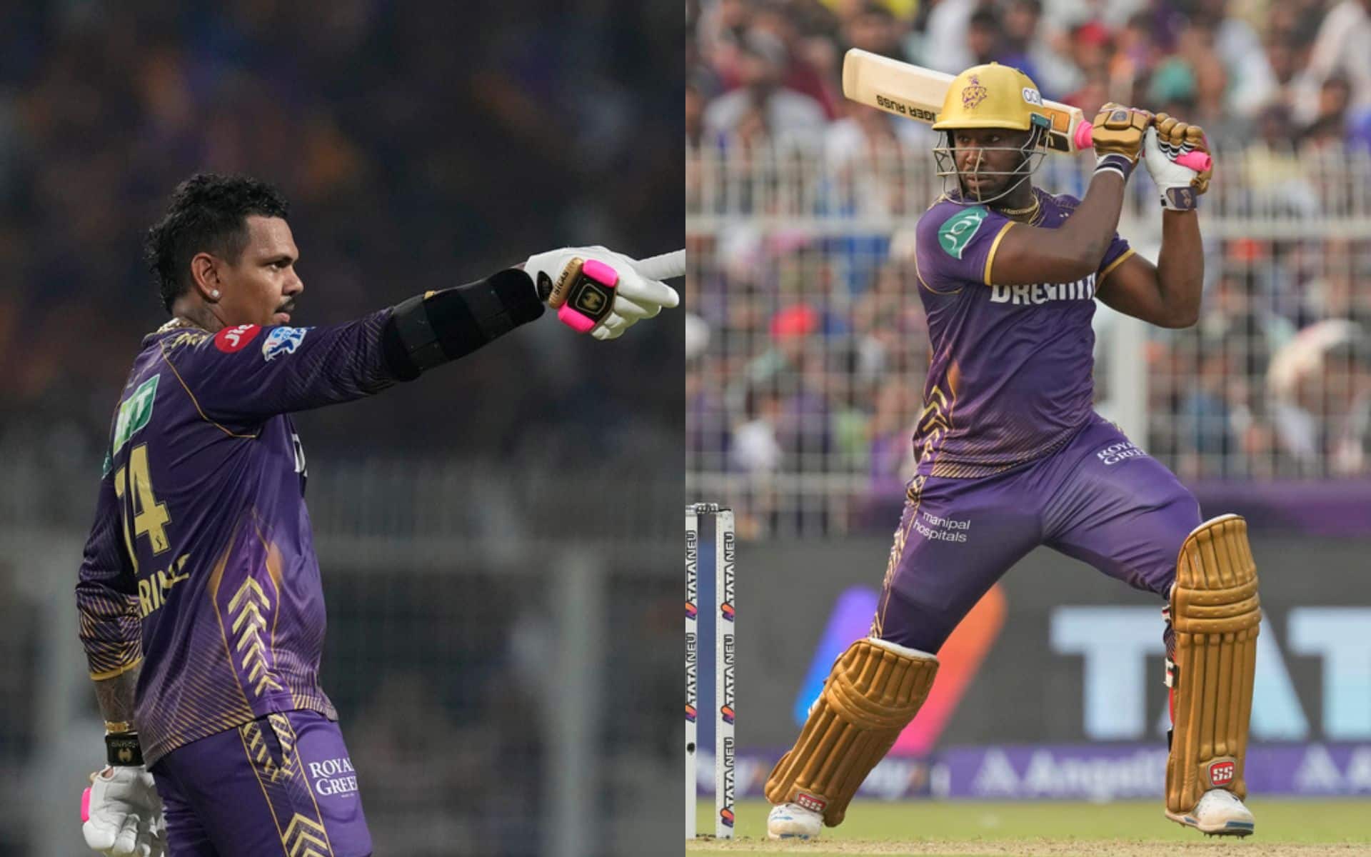 Sunil Narine and Andre Russell could tilt the game in KKR's favour [AP Photos]