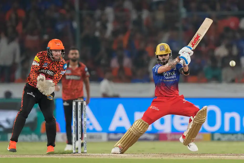 RCB lost the crucial wicket of King Kohli just after his half century (AP Photo)
