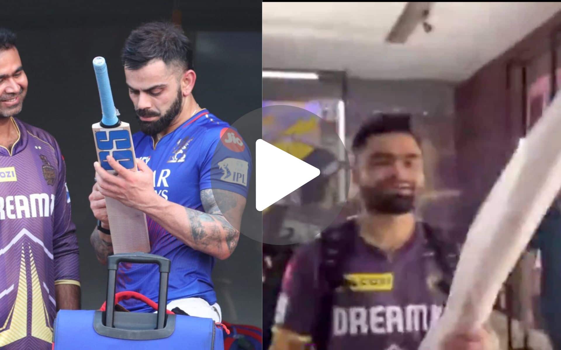 [Watch] Rinku Singh 'Blushes' After Getting Another Bat From Virat Kohli; Video Goes Viral