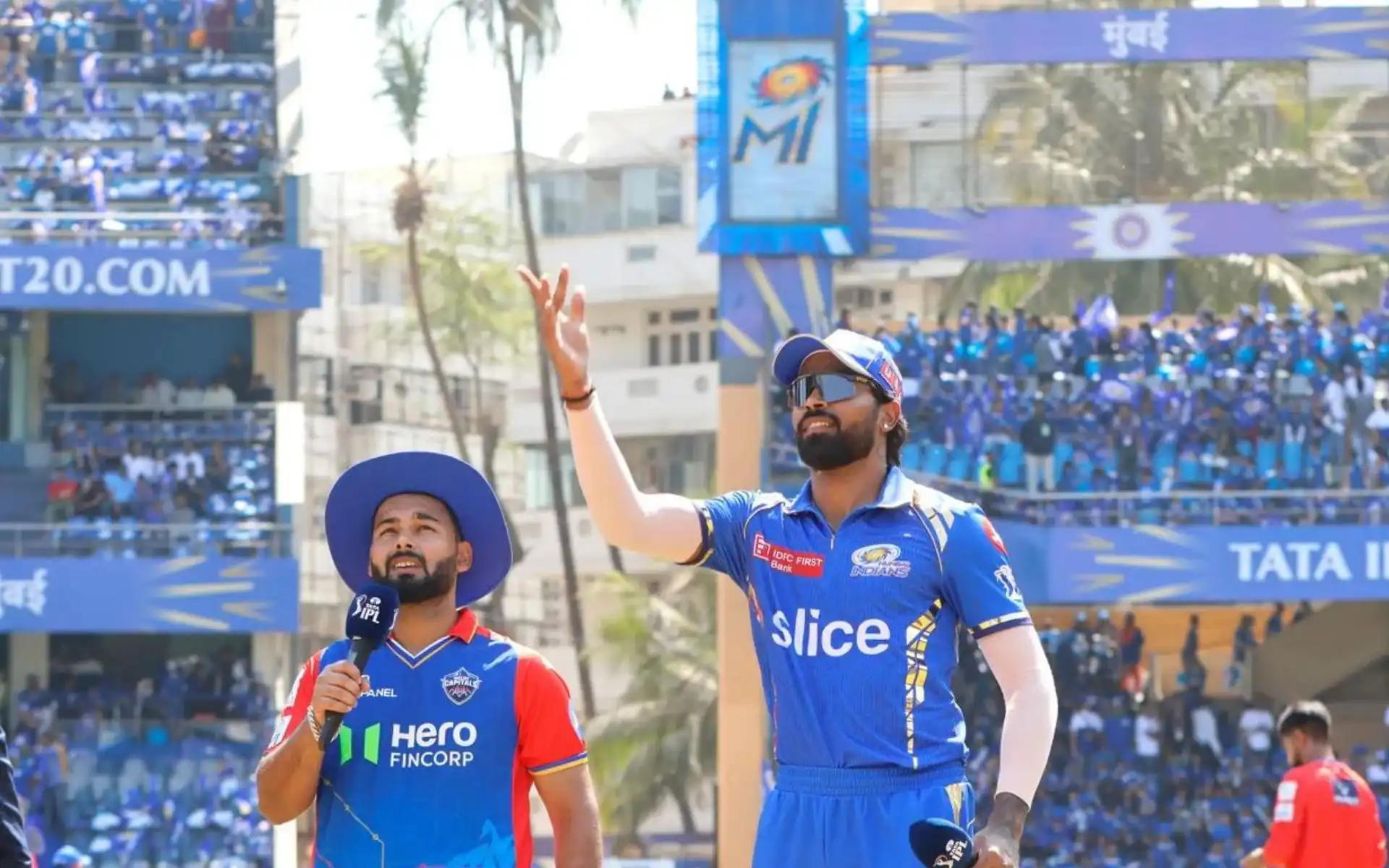 Rishabh Pant and Hardik Pandya during toss in IPL 2024 [iplt20.com]