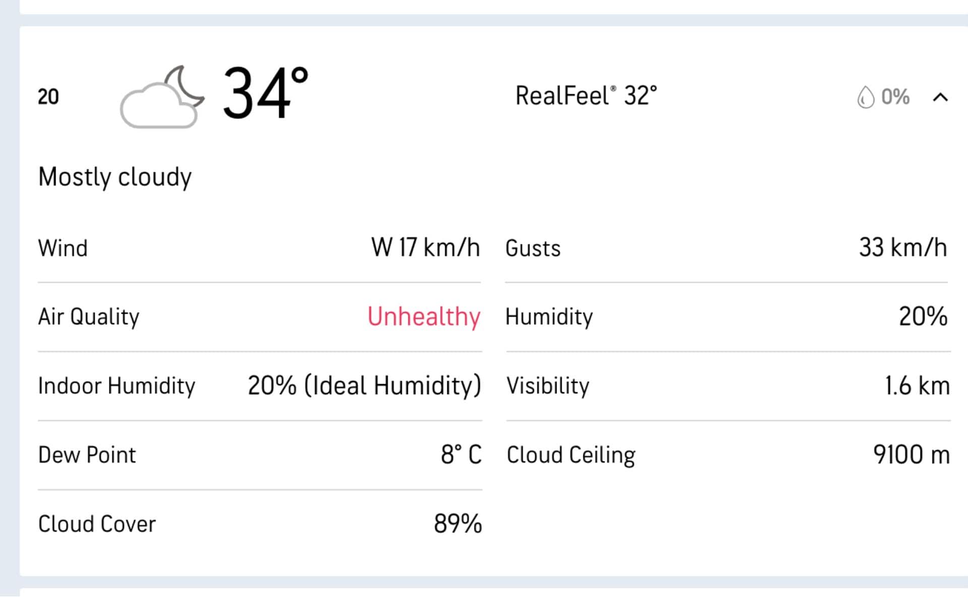 Weather Report for LSG Vs DC IPL 2024 Match (Accuweather.com)