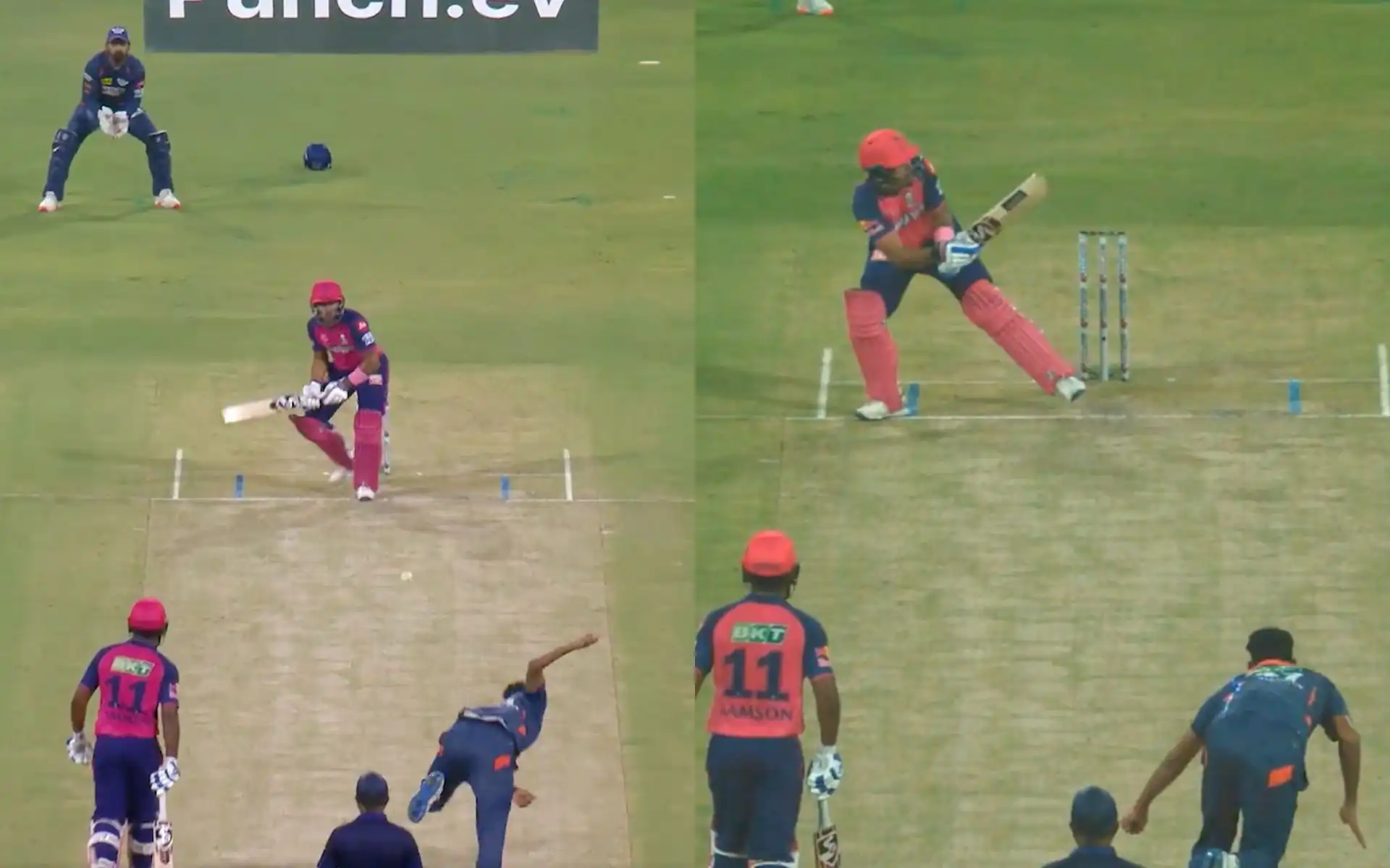 Dhruv Jurel ramps Mohsin for six (X.com)