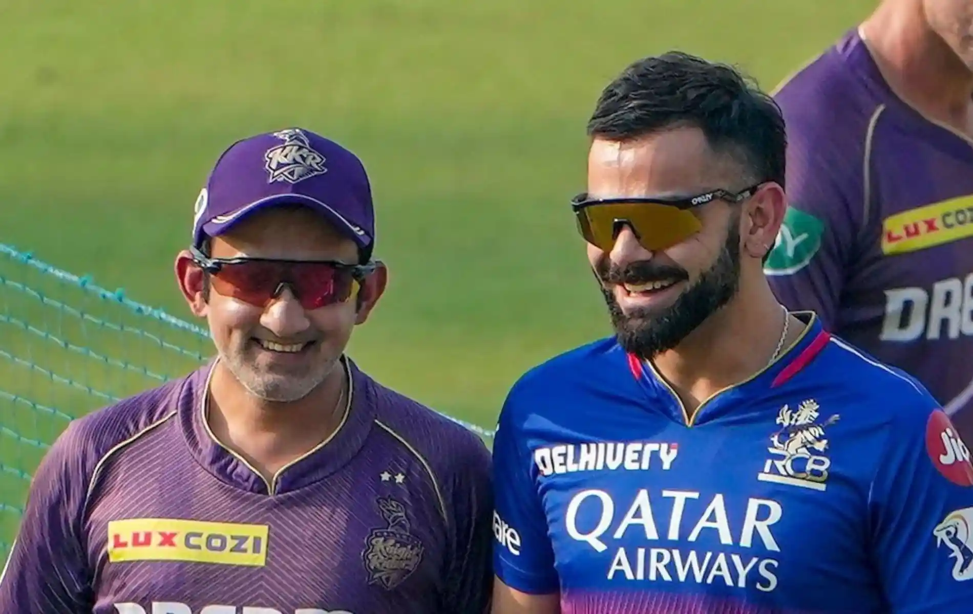 Gautam Gambhir & Virat Kohli before the KKR vs RCB game (X)