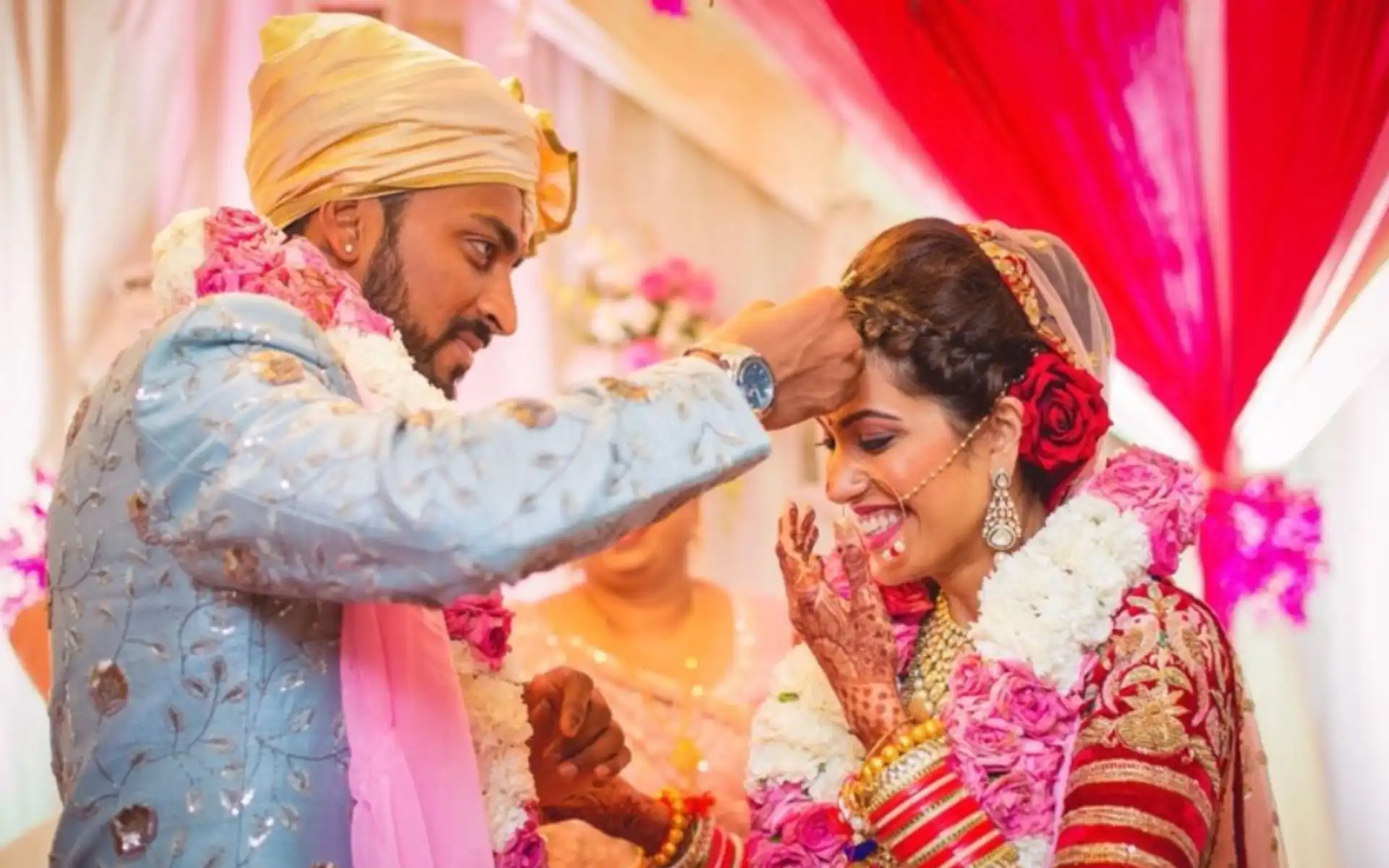 Krunal Pandya tied the knot with Pankhuri Sharma on Decmeber 27, 2017 (Twitter)