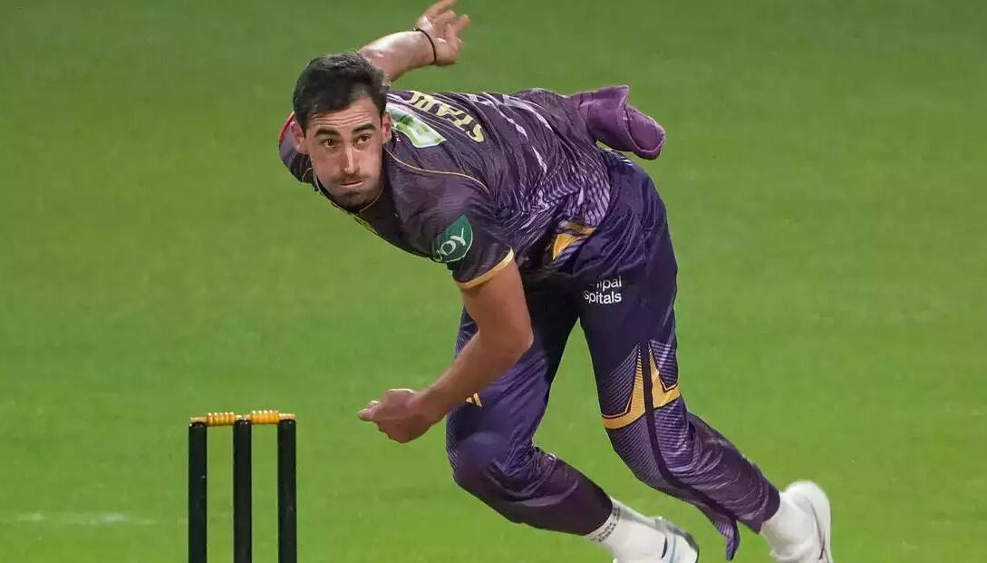  Mitchell Starc in action during IPL 2024[X.COM]