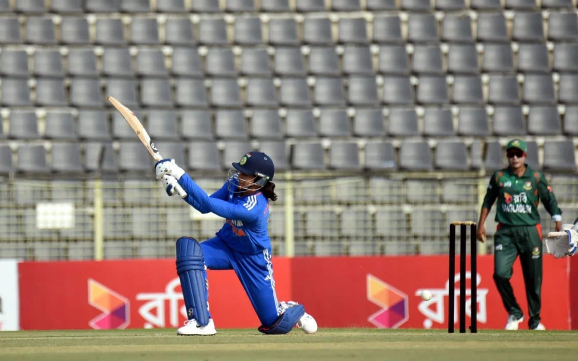 Yastika Bhatia top scored for India Women with 36 in first T20I (BCB)