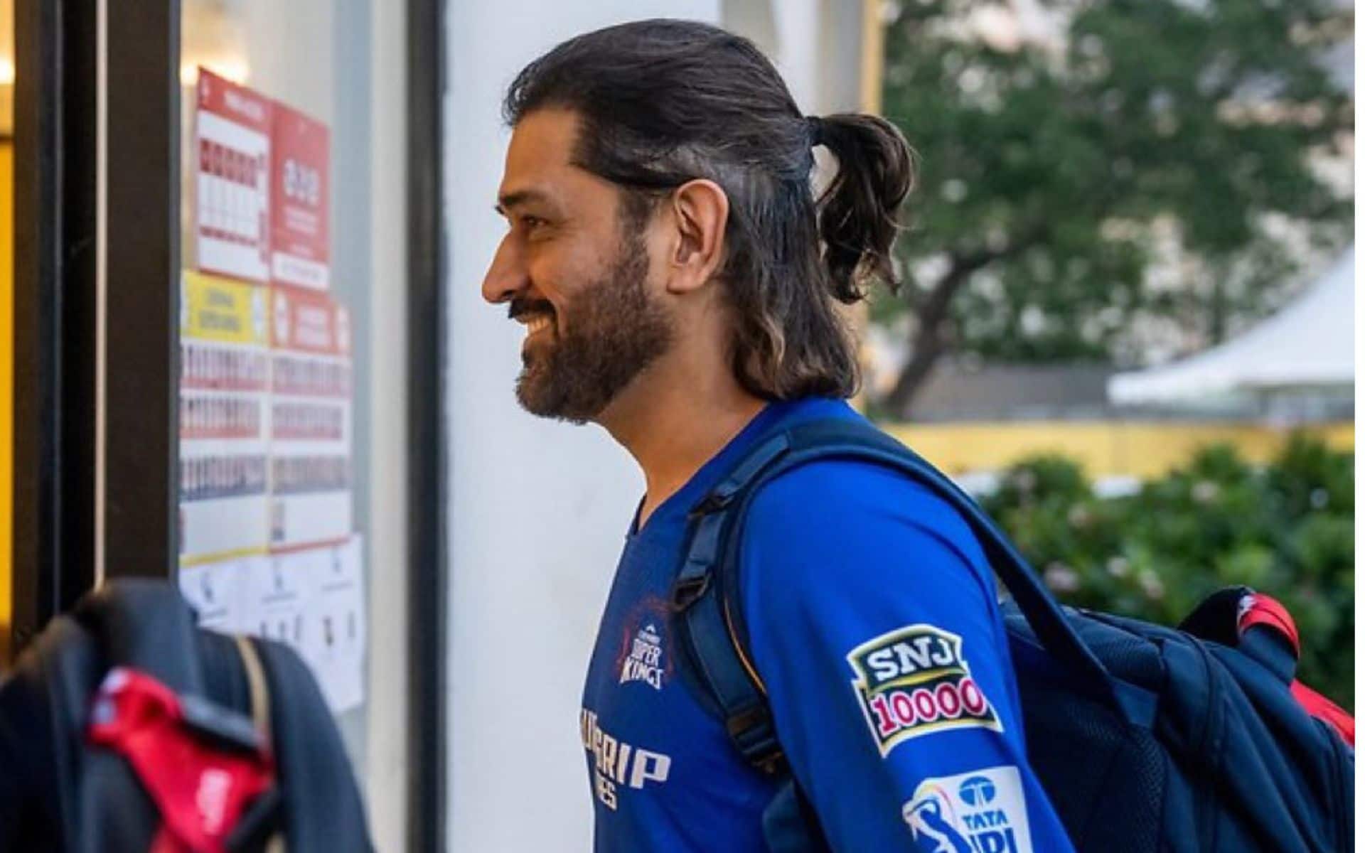MS Dhoni ponytail hairstyle (X.com)