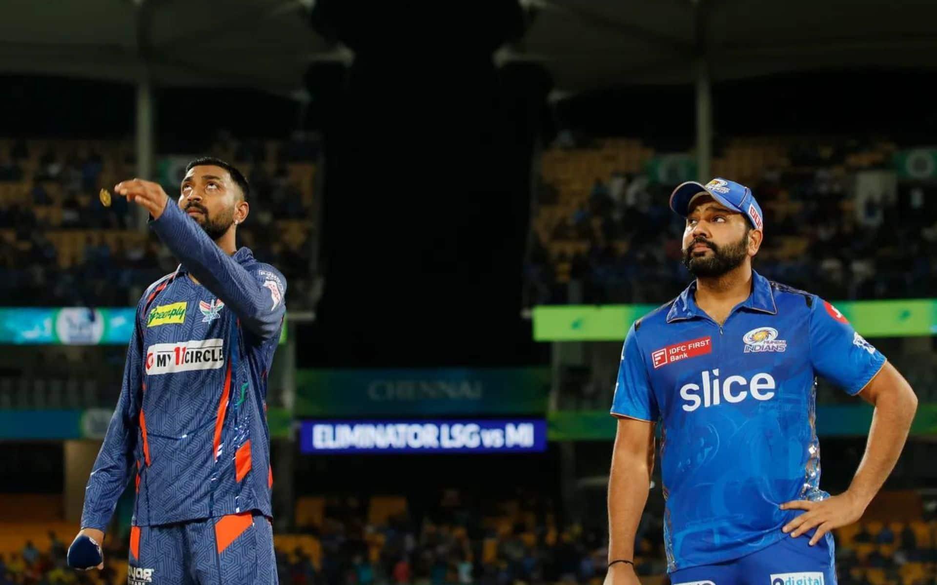 Krunal Pandya and Rohit Sharma during toss in IPL 2023 [ iplt20.com]