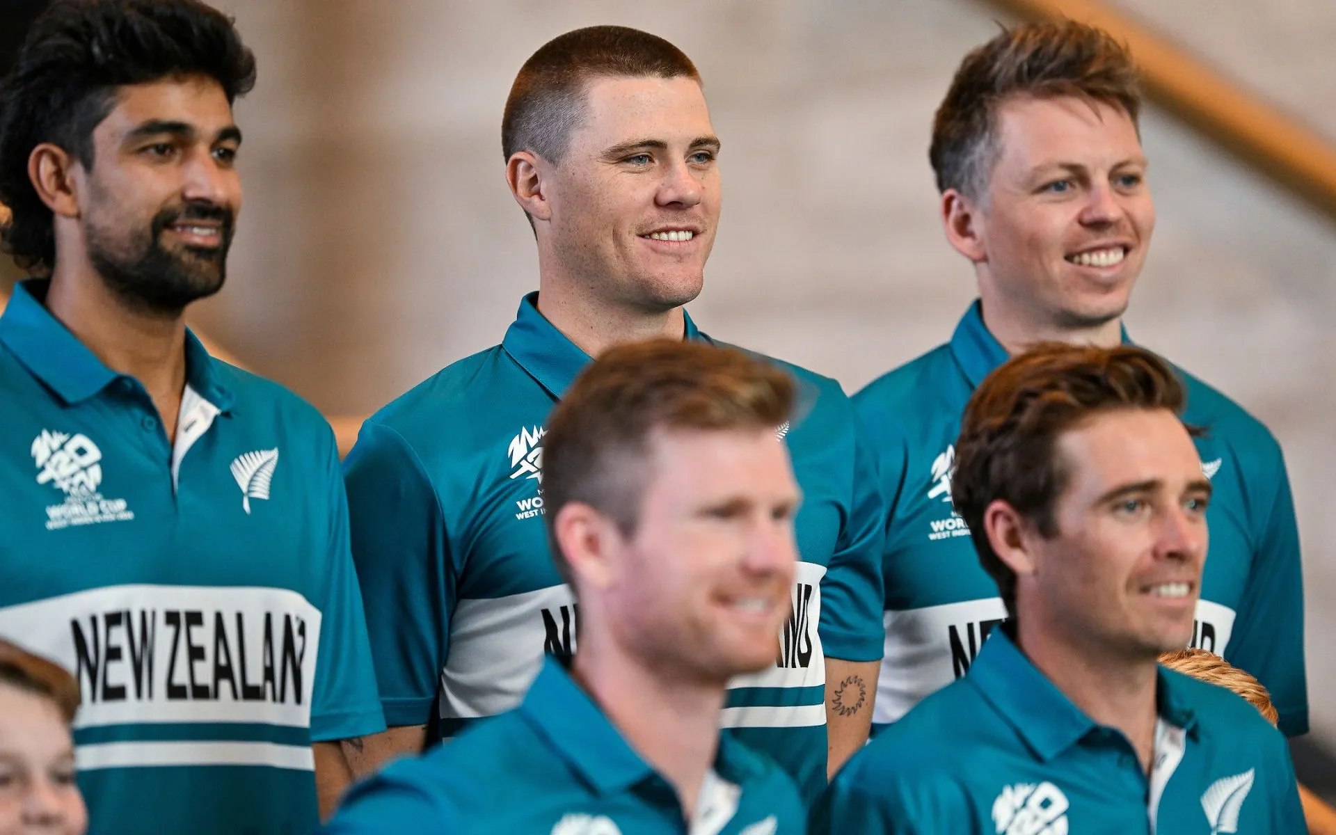 New Zealand's T20 World Cup 2024 bound players during a photoshoot (x.com)