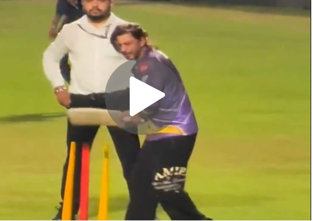 [Watch] SRK Tries His Hands At Batting While Son Abram Castles Rinku With Brilliant Yorker | cricket.one