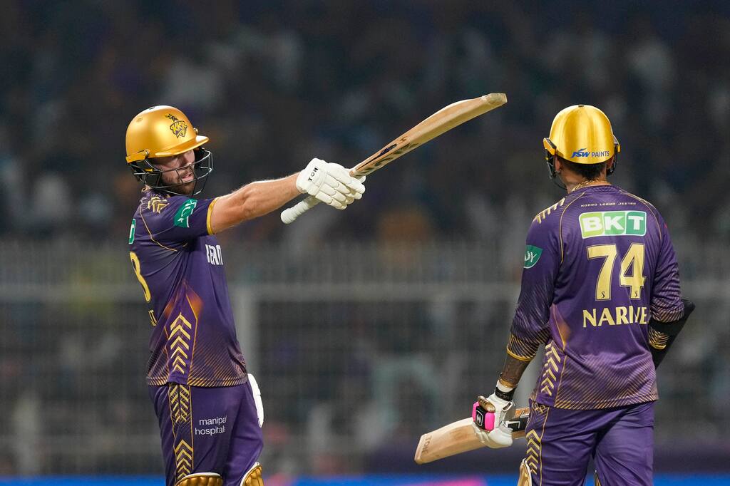 Phil Salt smashed another fifty in IPL 2024 vs DC (AP Photo)
