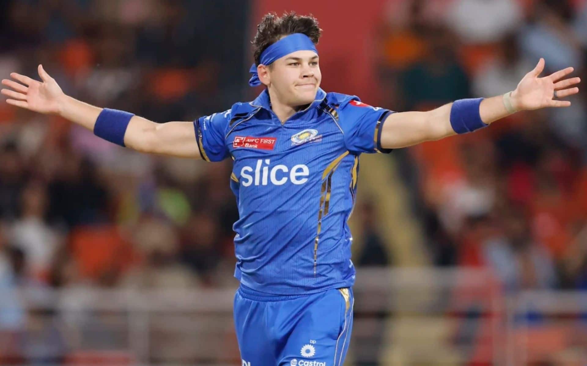 Gerald Coetzee celebrating a wicket for Mumbai Indians during IPL 2024 (BCCI)
