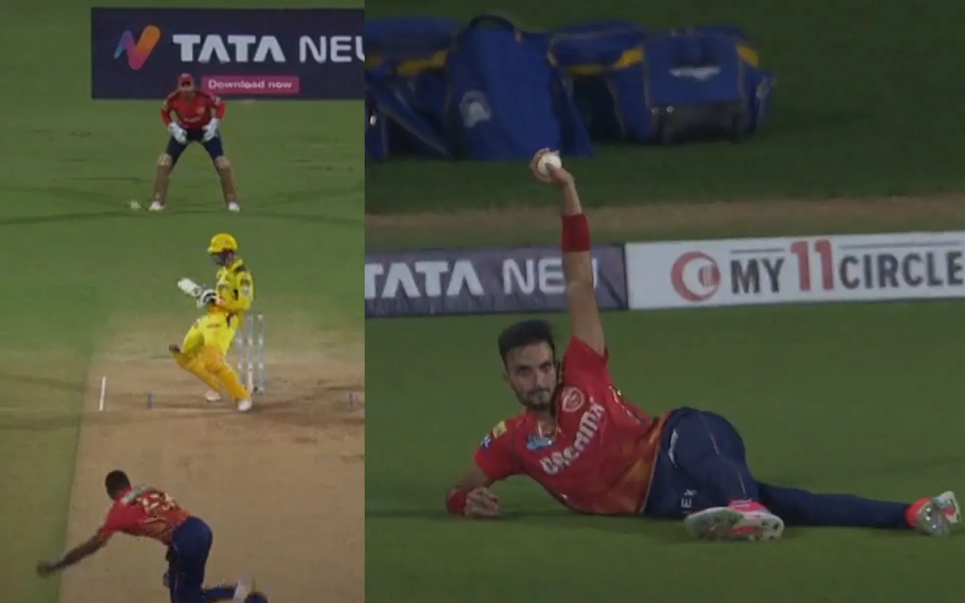 Harshal Patel's stunning catch helped in dismissing Sameer Rizvi (X.com)
