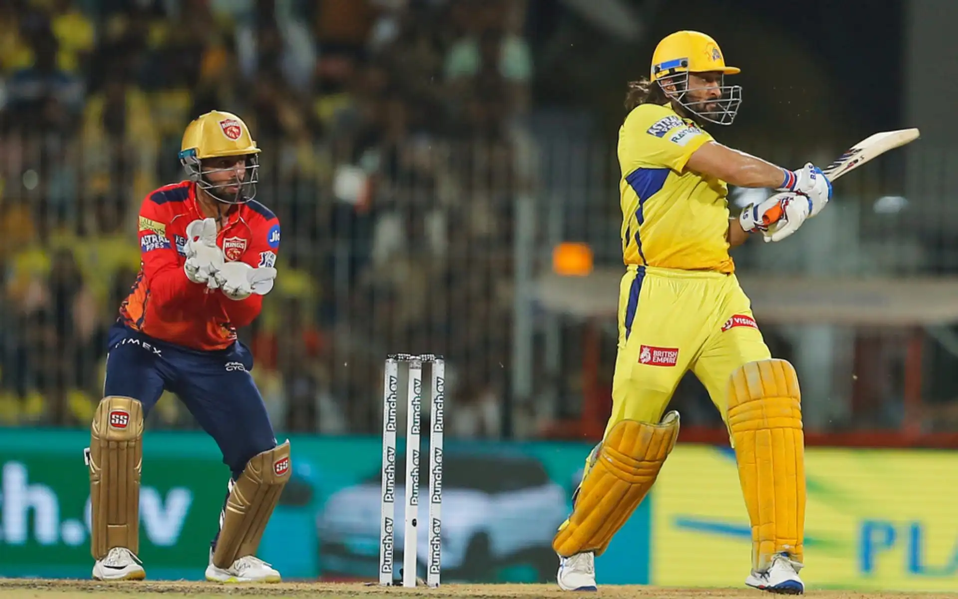 Dhoni struggled against Rahul Chahar (AP)