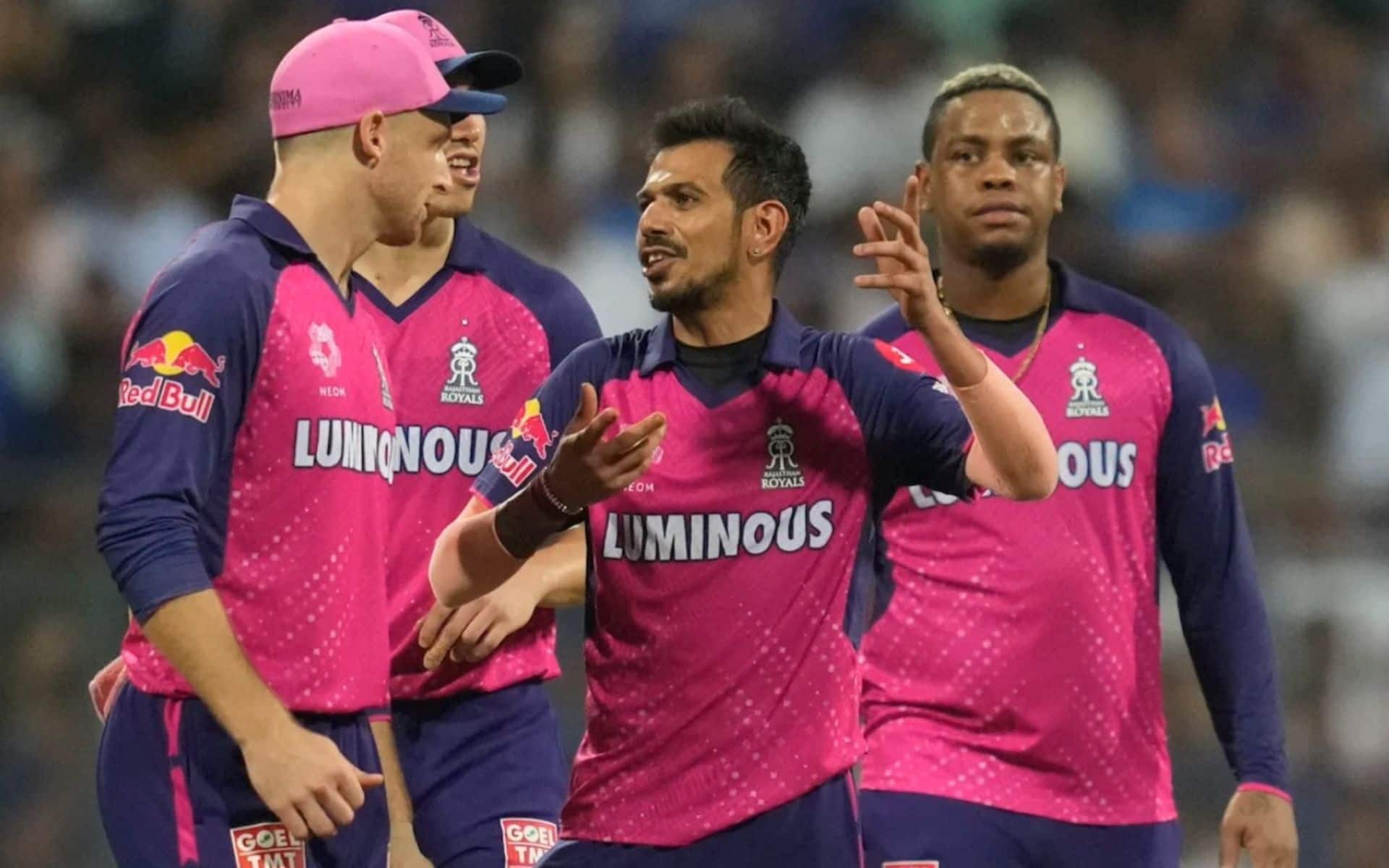 Rajasthan Royals players celebrating a wicket during IPL 2024 (AP)