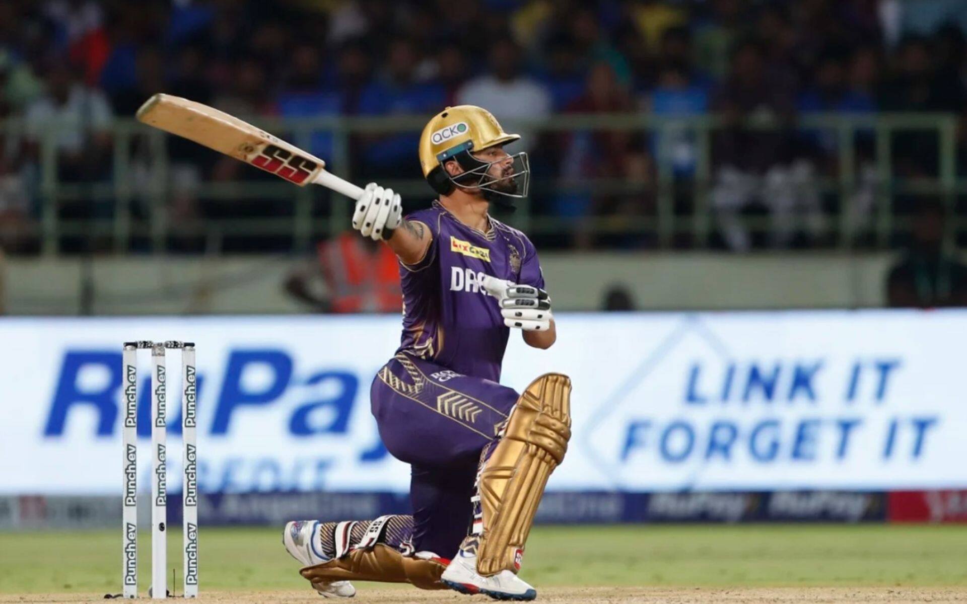 Rinku Singh in action for KKR in IPL 2024 (AP)