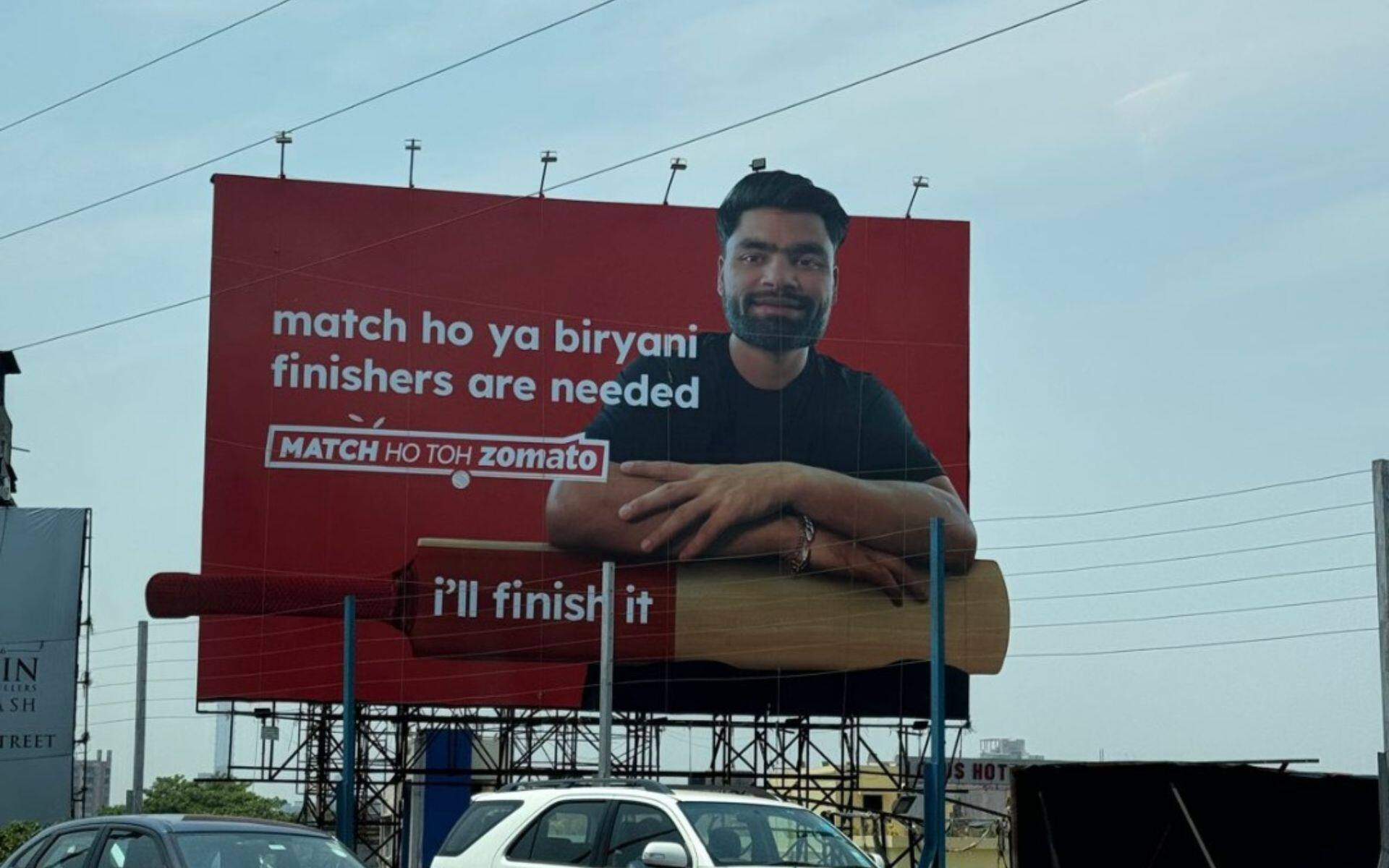 Rinku Singh in Zomato's latest advertisement (x.com)