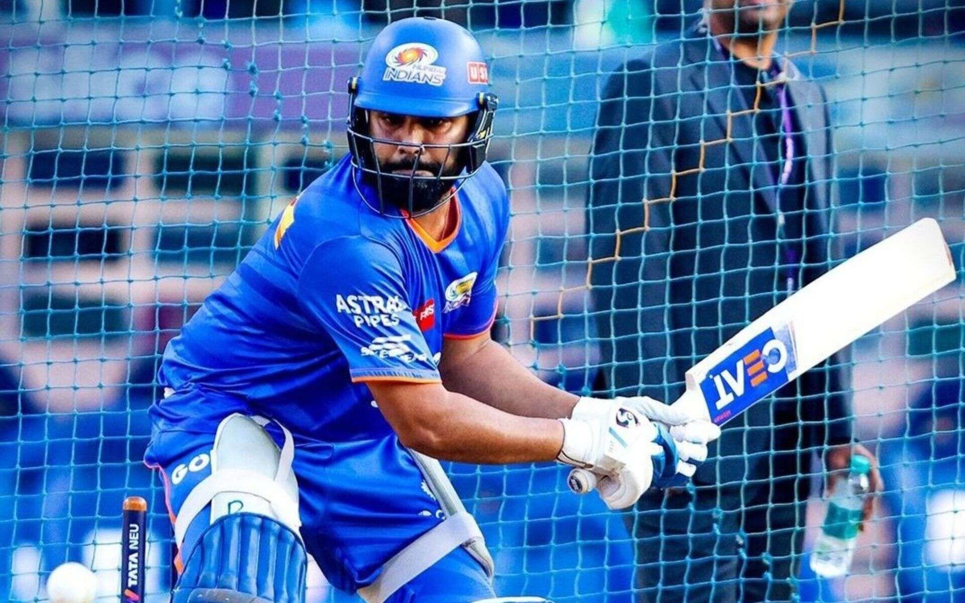 Rohit Sharma plays unconventional shot in nets (x.com)